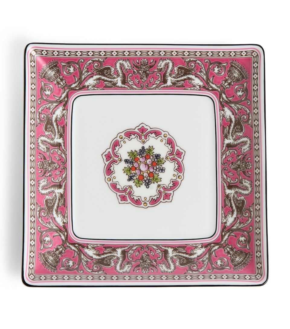Wedgwood Florentine Fuchsia Square Tray (14cm) Pink