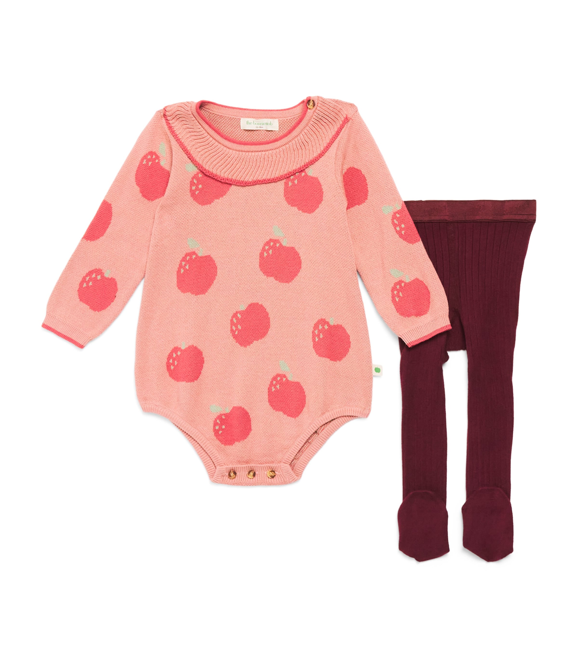 the bonnie mob x Collégien Bodysuit and Tights Set (0-24 Months) Rosy