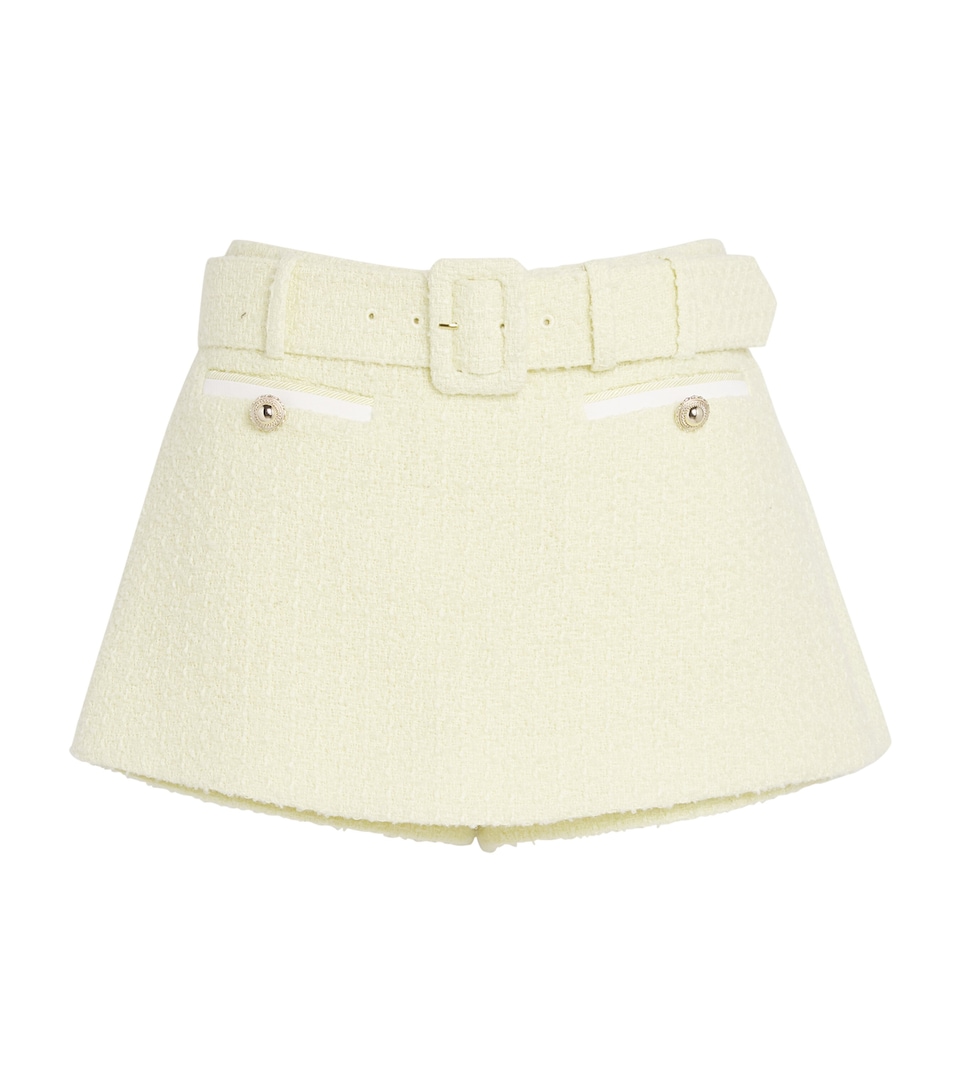 Bouclé Belted Skort