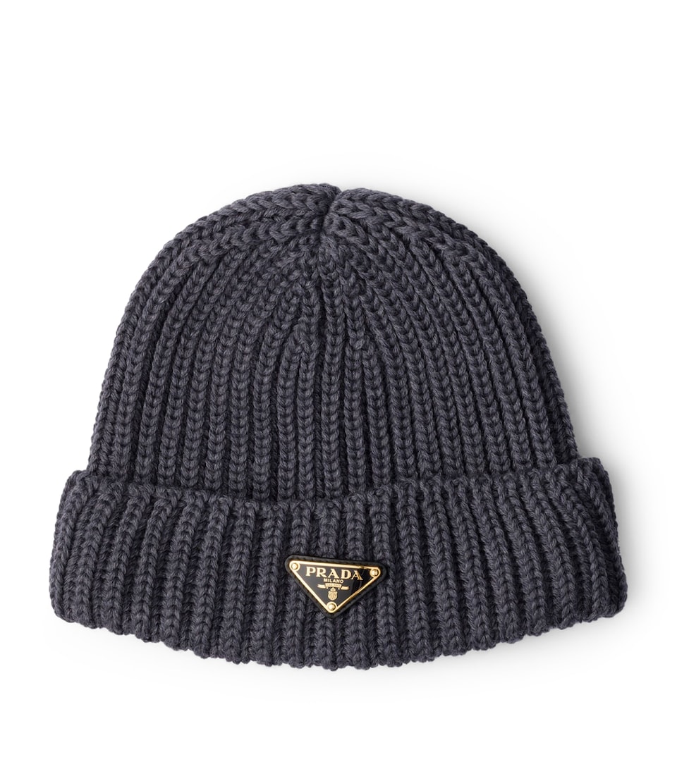 Prada Wool Logo Beanie