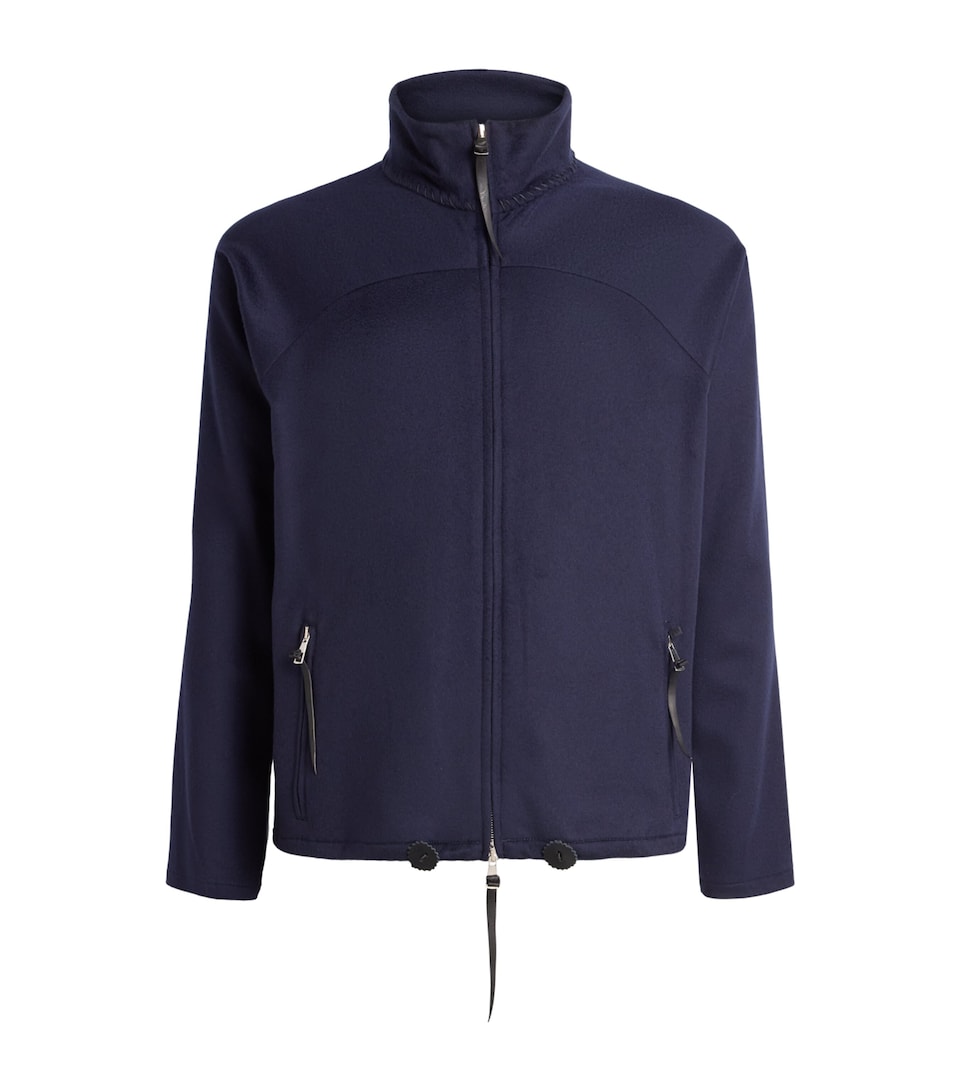 Cashmere-Blend Track Sweater