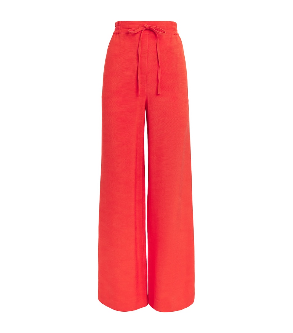 Claudie Pierlot Womens Wide-Leg Tailored Trousers Tangerine