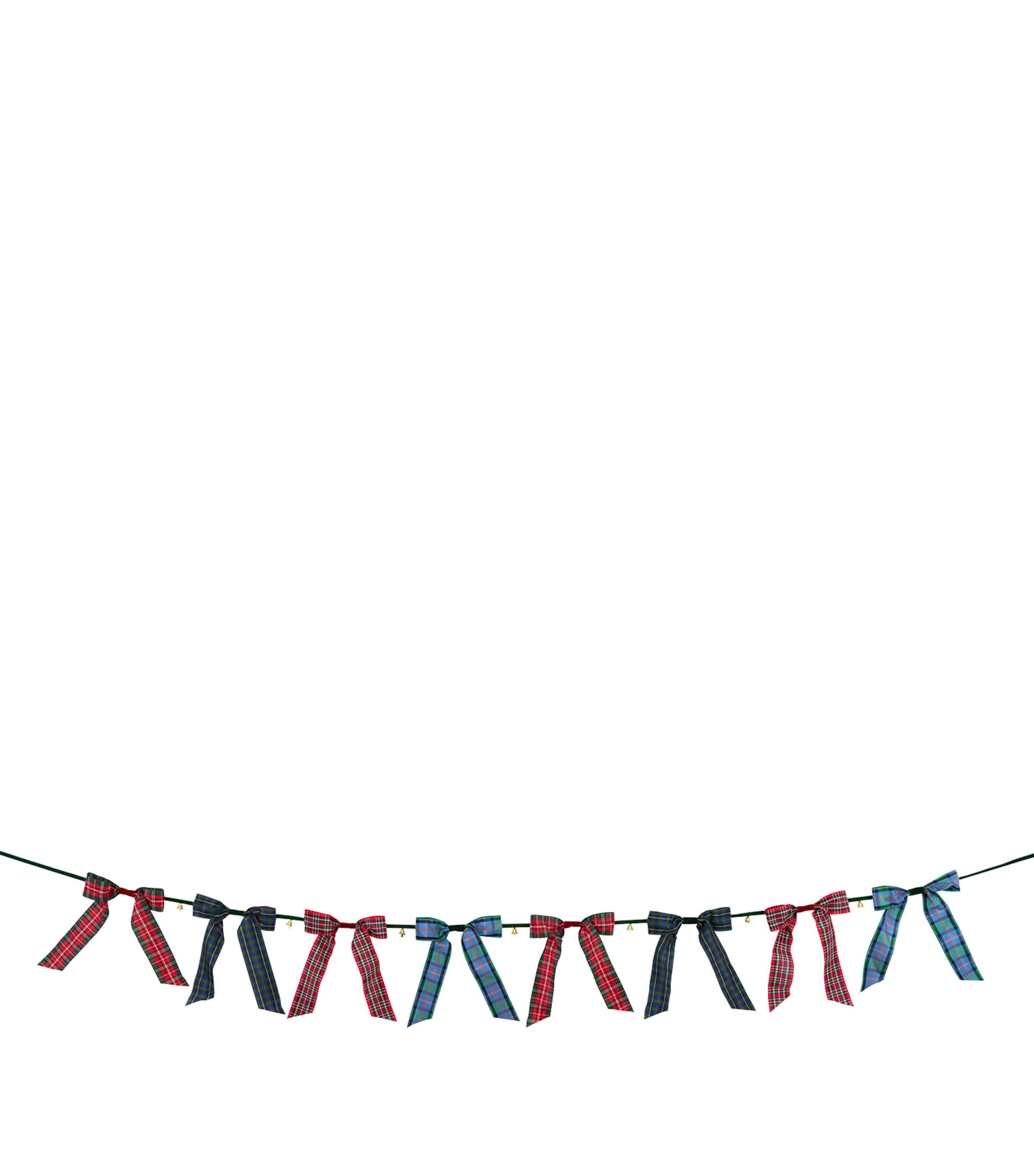 Meri Meri Tartan Bow Garland Multicolored