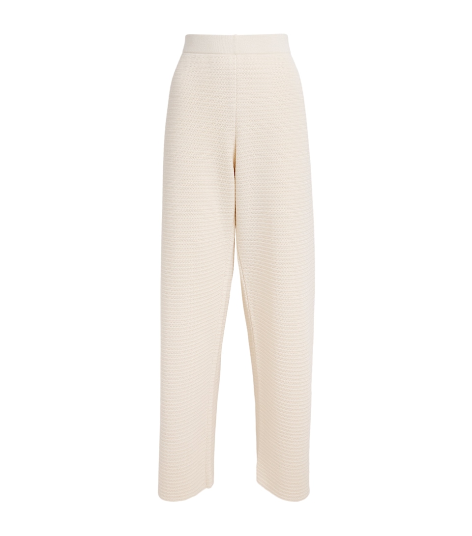 Wool-Cotton Wide-Leg Trousers
