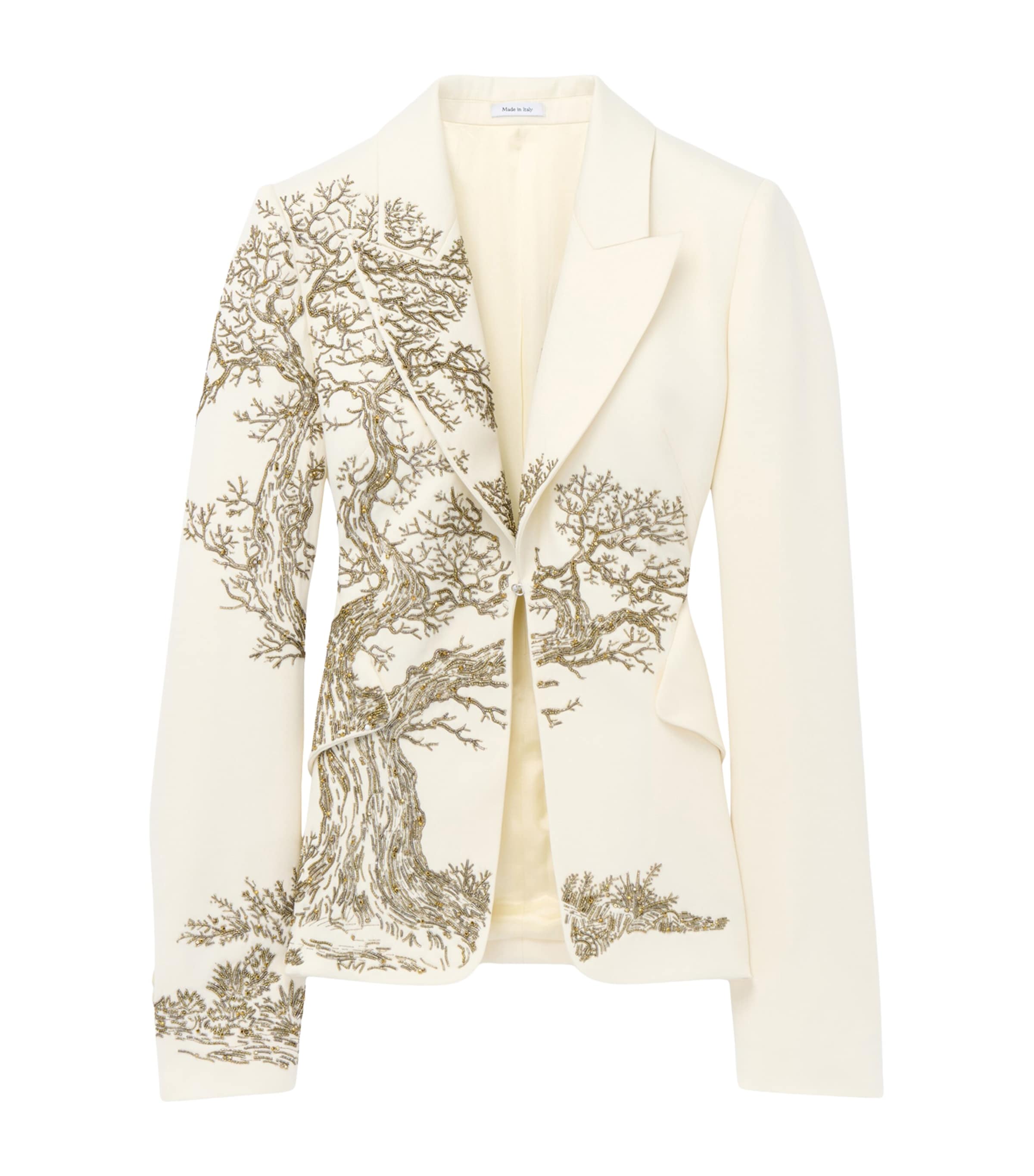 McQueen Womens Wool Tree Of Life Blazer