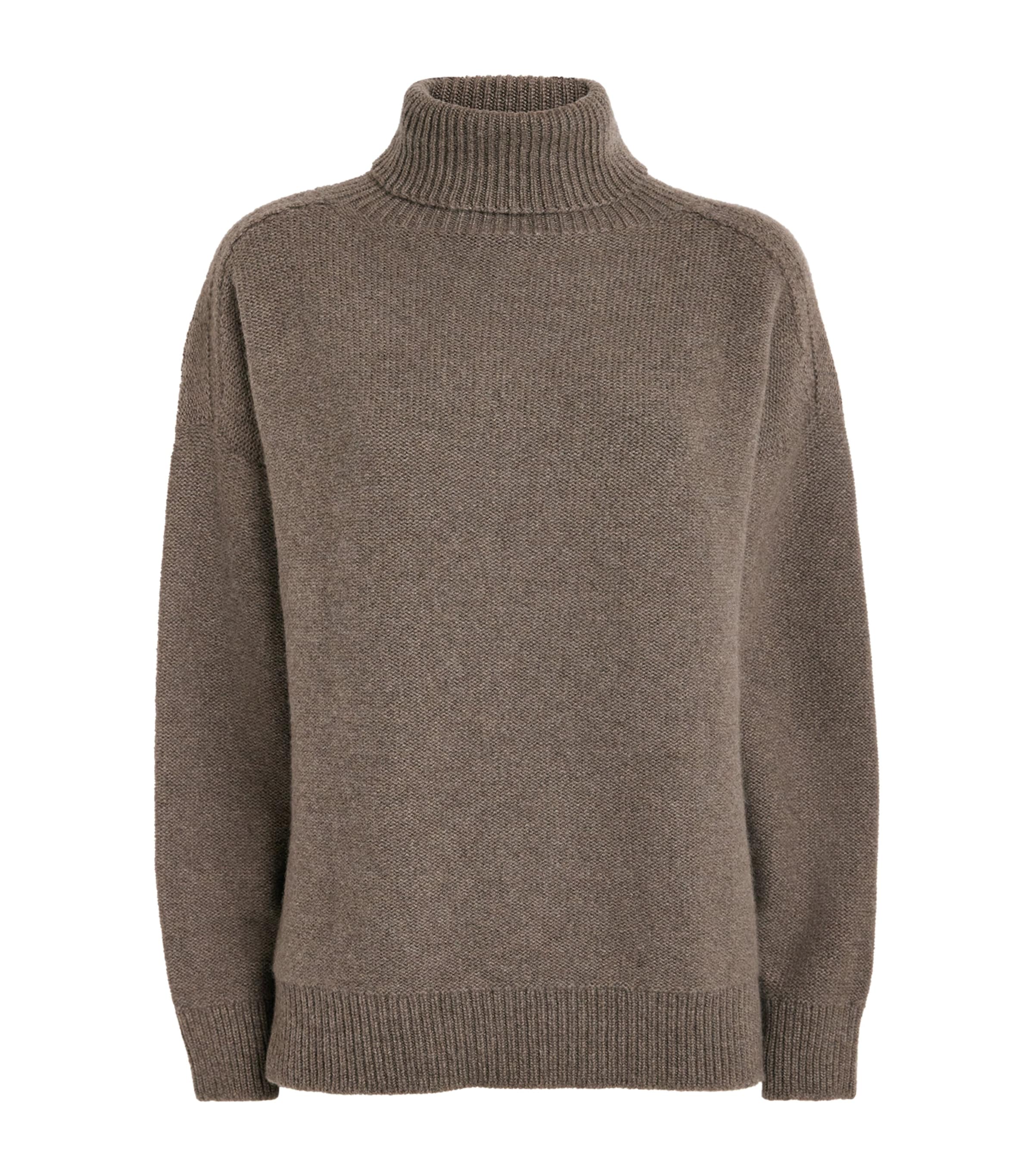 Johnstons Of Elgin Womens Cashmere Maggie Rollneck Sweater Heathcot