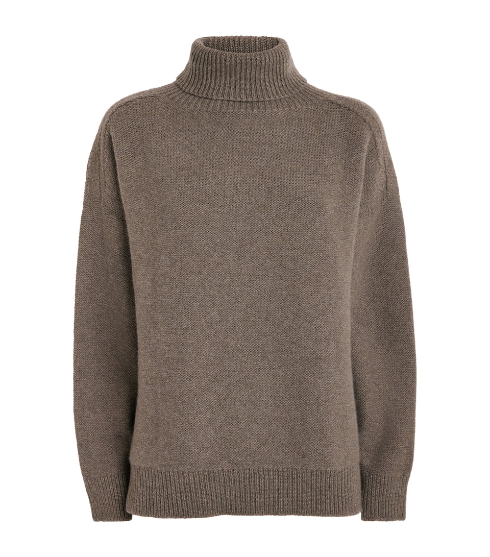 Johnstons Of Elgin Womens Cashmere Maggie Rollneck Sweater Heathcot