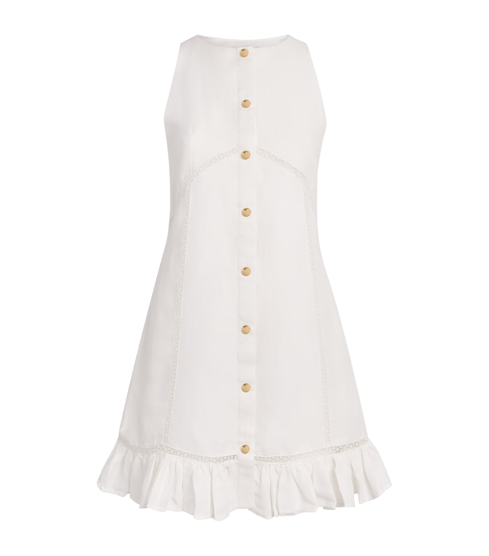 Maje Womens Embroidered Mini Dress White