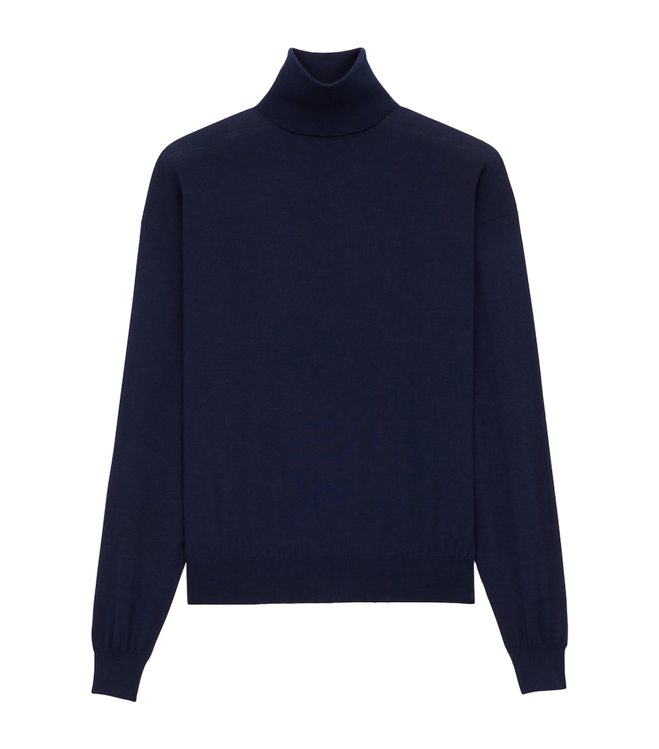 Cashmere-Wool-Silk Rollneck Sweater