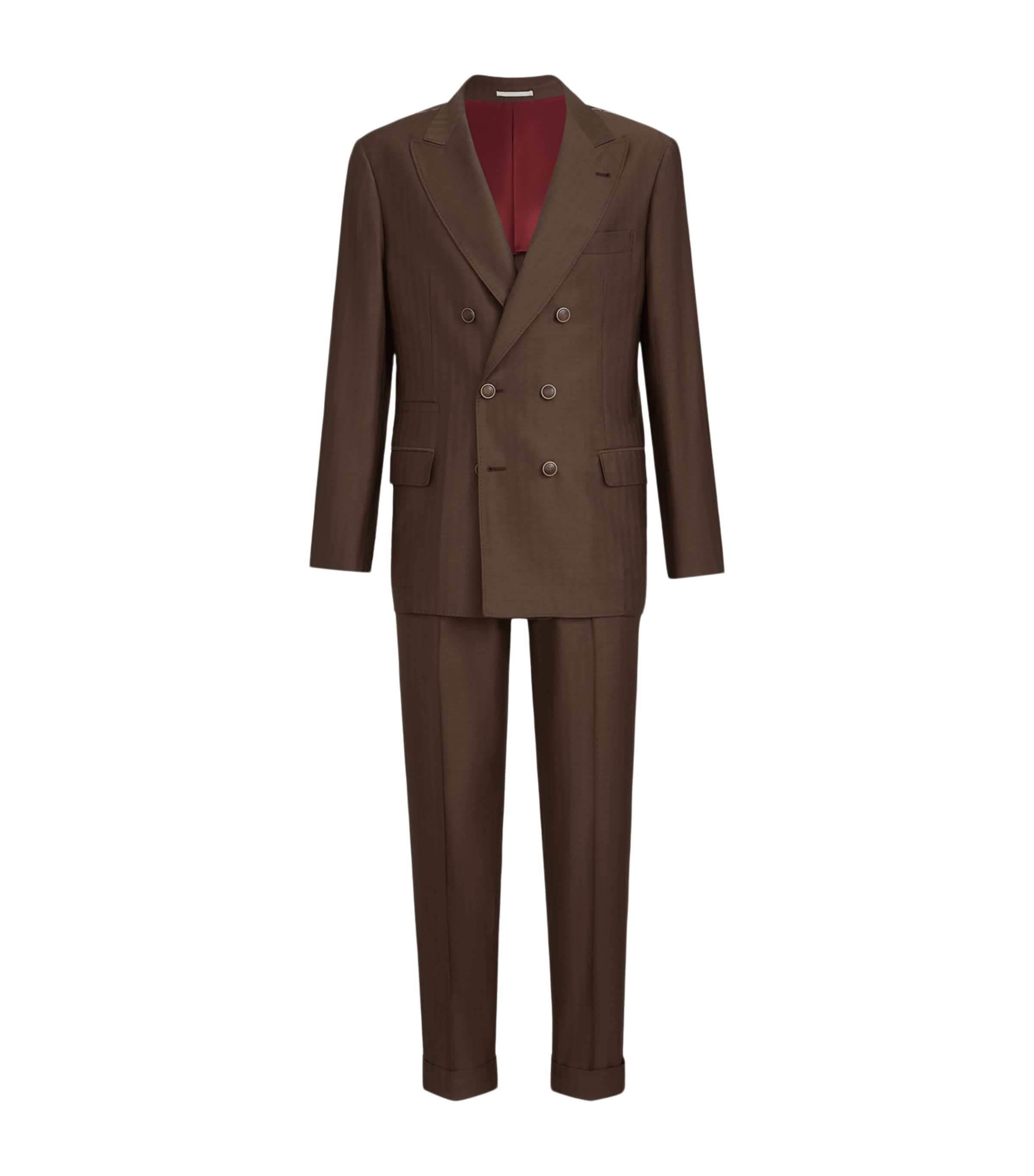 Brunello Cucinelli Mens Virgin Wool-Cashmere Leisure Two-Piece Suit