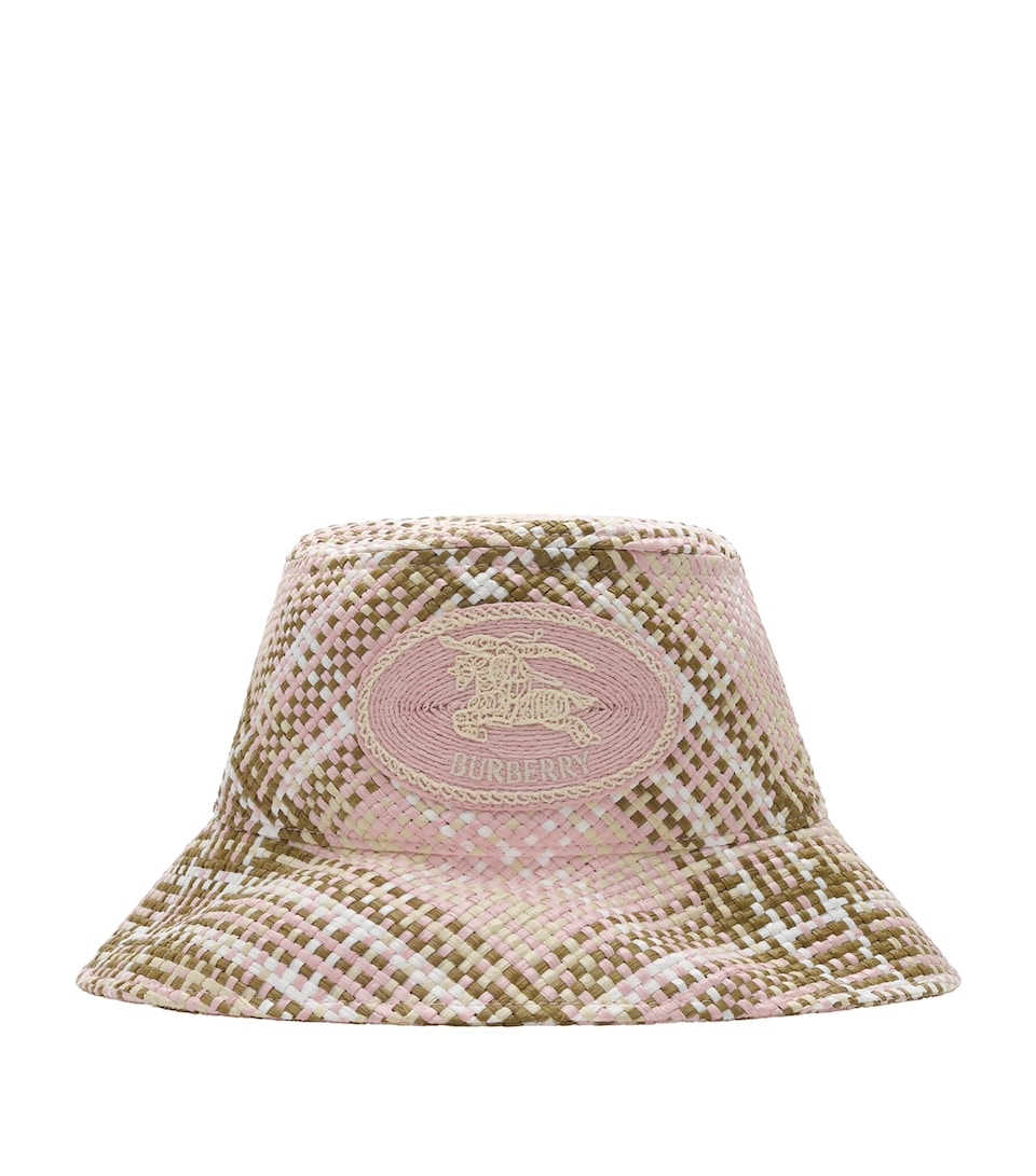 Raffia Knight Stamp Bucket Hat