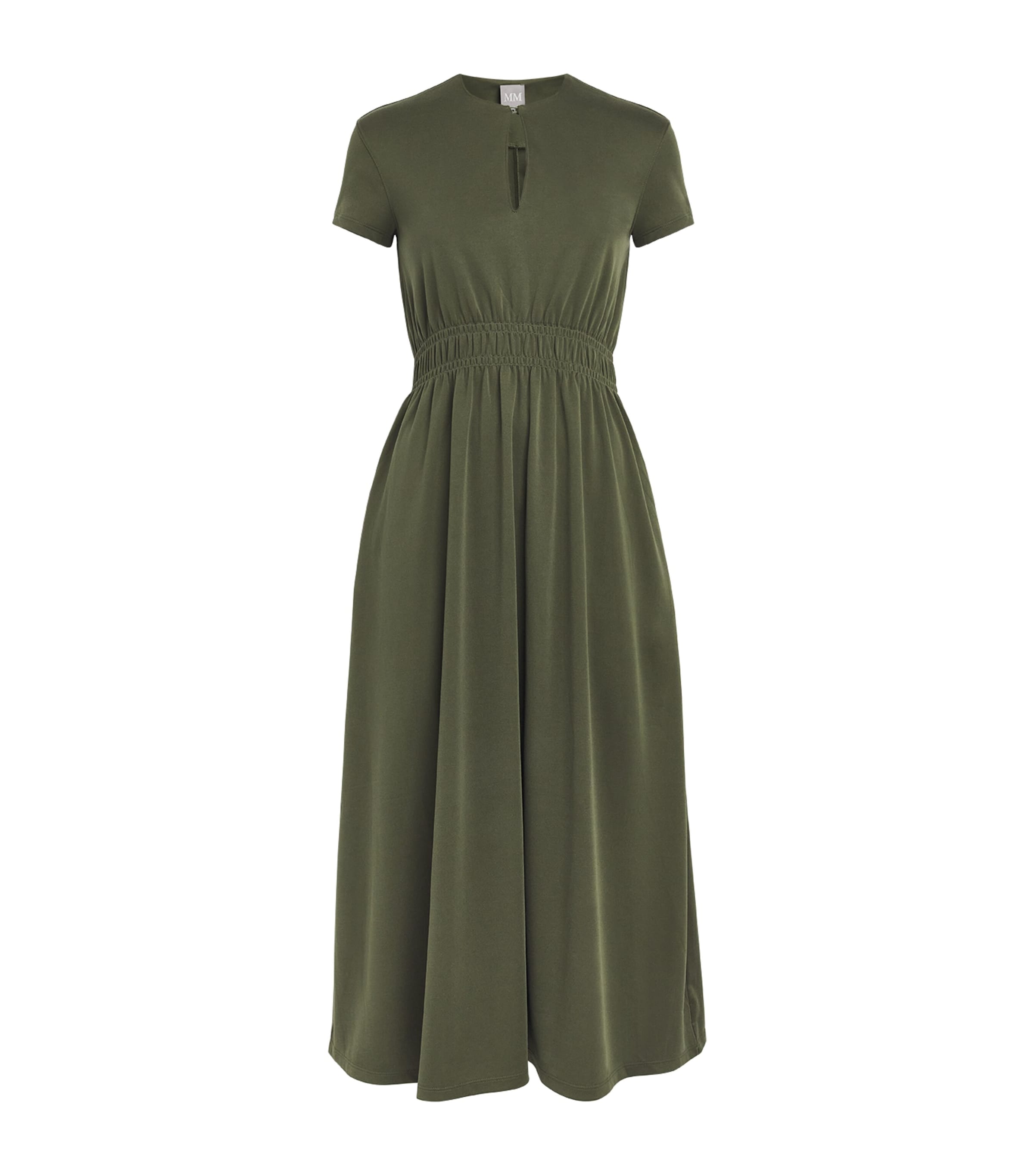 MM Womens Jersey Cannone Midi Dress Moss Green