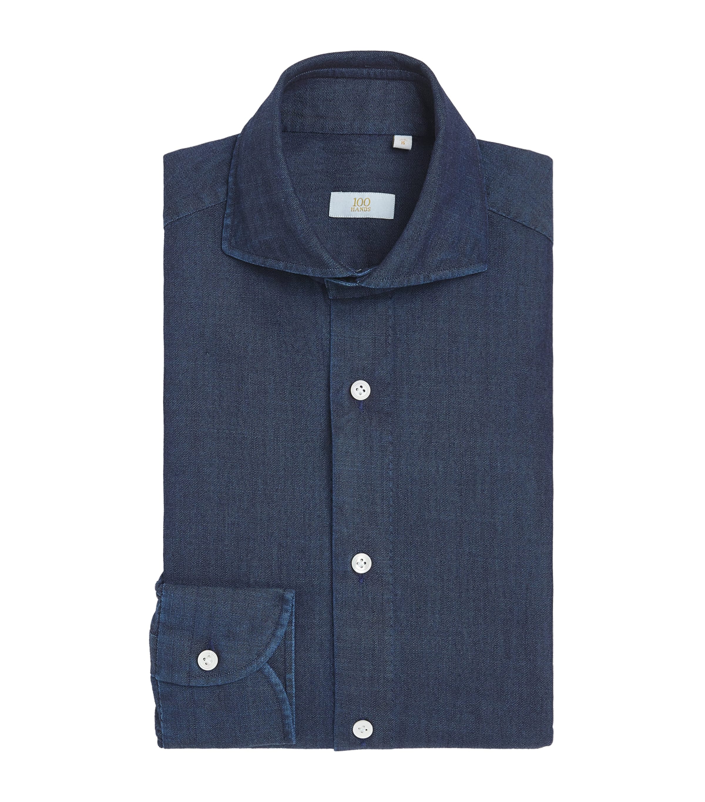 100HANDS Mens Denim Shirt Denim Blue