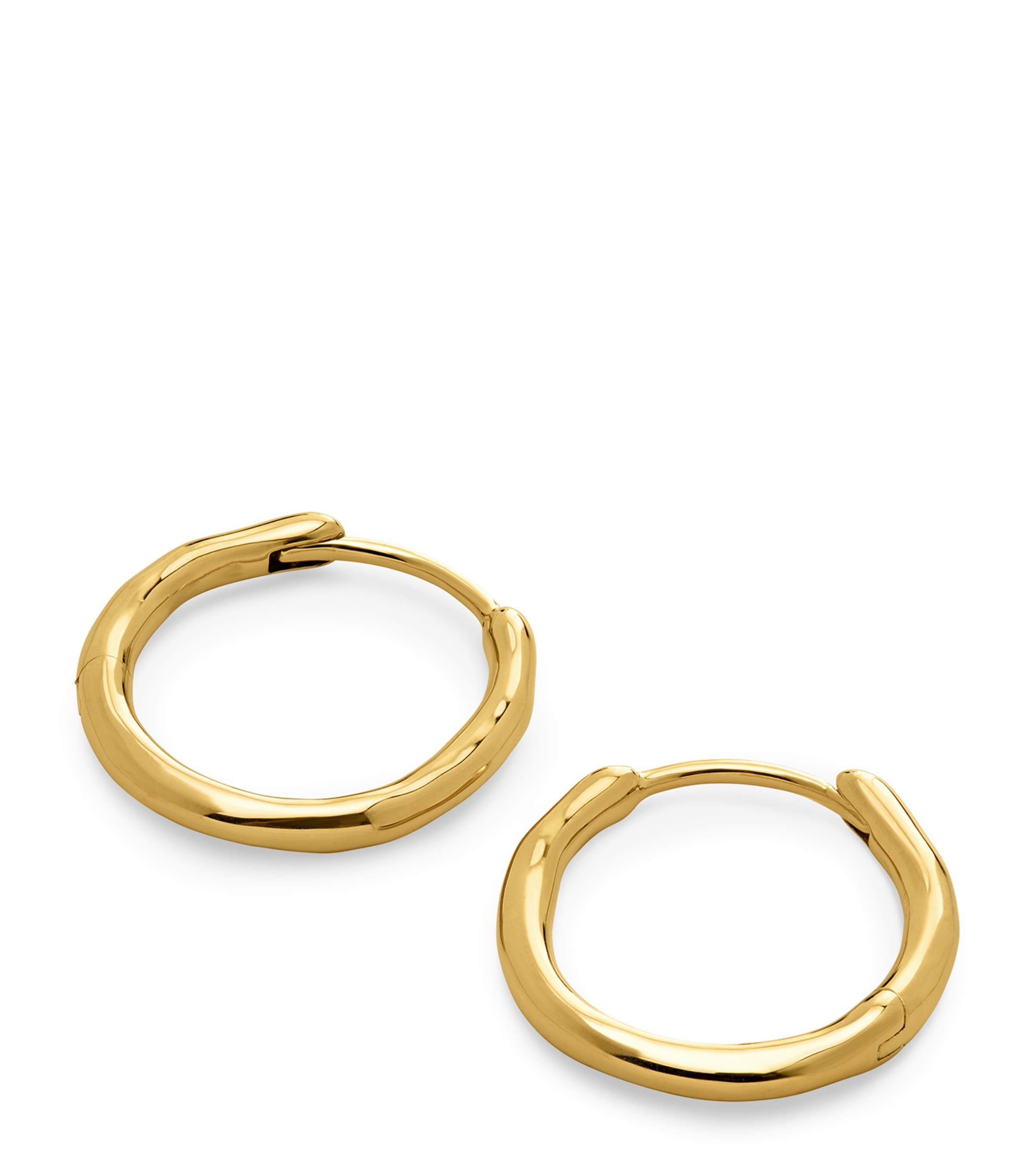 Monica Vinader Small Gold Vermeil MV Siren Hoop Earrings Gold Vermeil