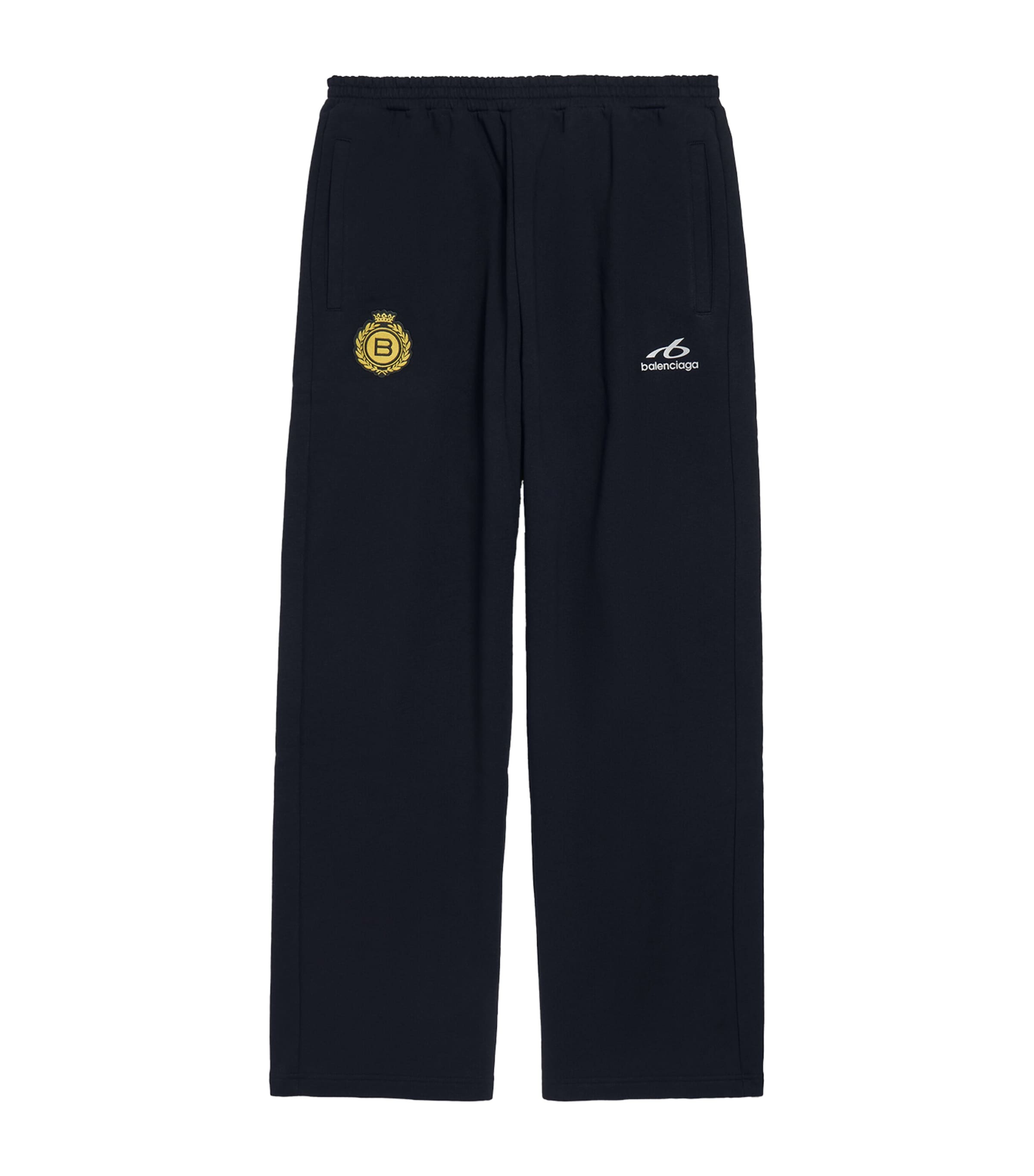 Balenciaga Mens Cotton Crest Baggy Sweatpants