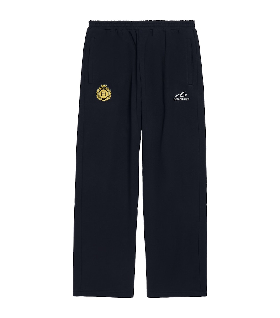 Balenciaga Mens Cotton Crest Baggy Sweatpants