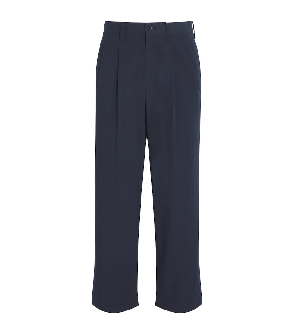 Organic Cotton Pleated Trousers