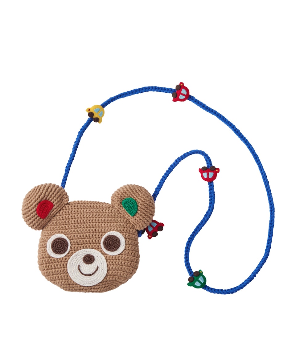 Miki House Knitted Bear Cross-Body Bag