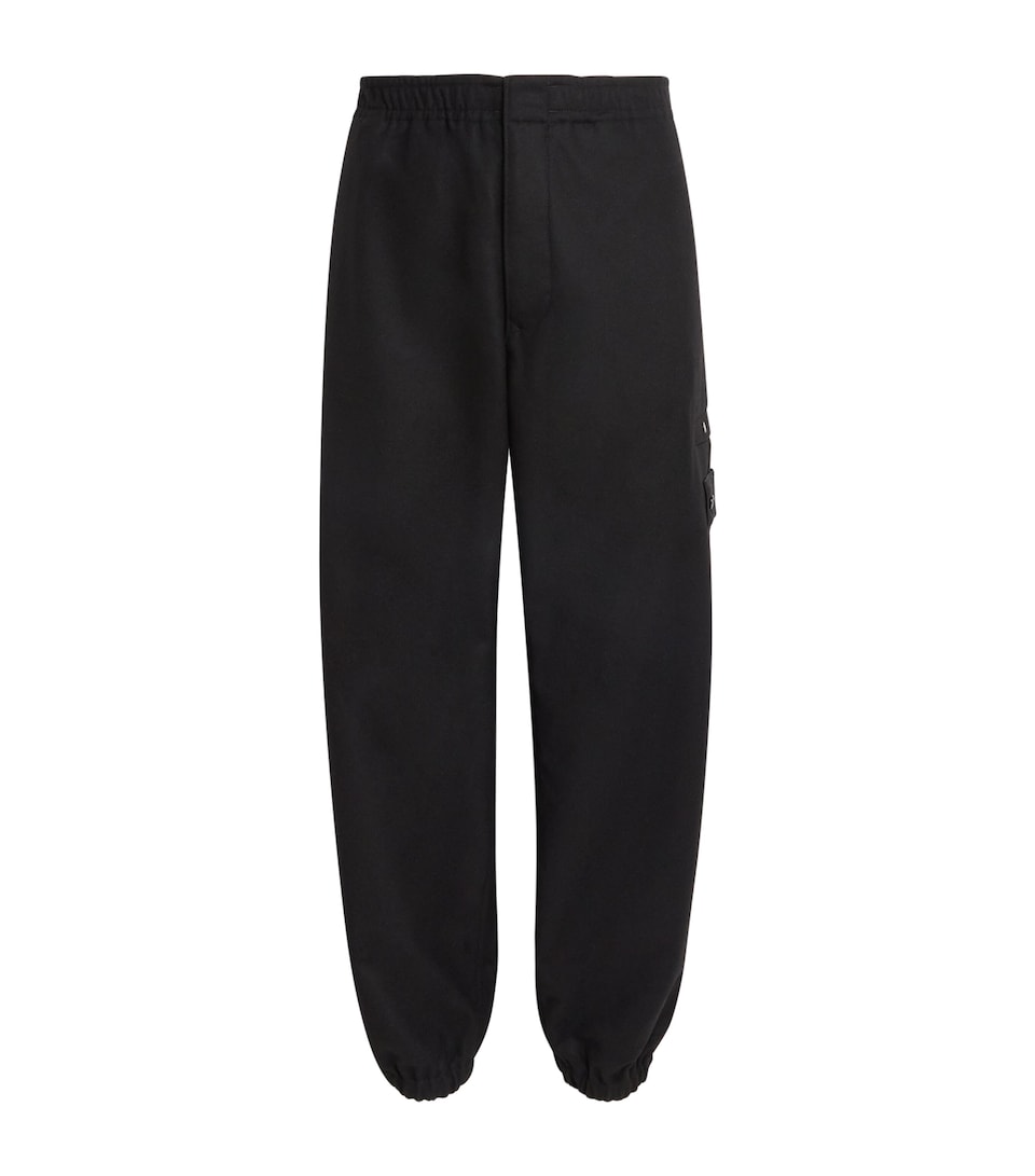 Stone Island Mens GHOST PIECE Wool-Blend Cuffed Trousers