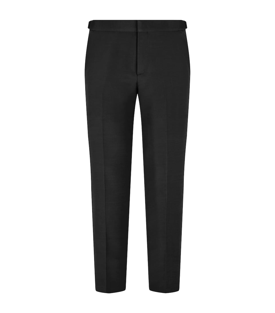 Wool-Silk Dyllan Tailored Trousers