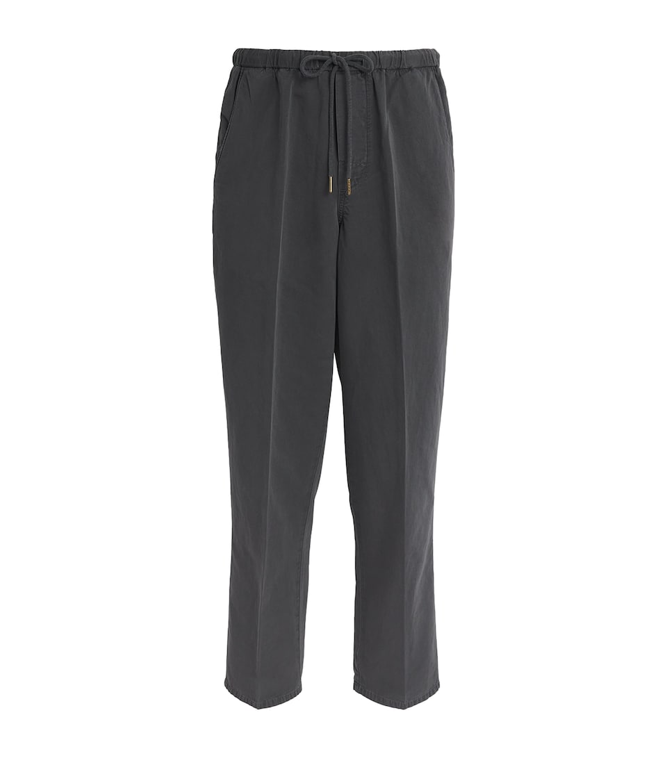 Citizens of Humanity Mens Linen Drawstring Trousers Washed Black