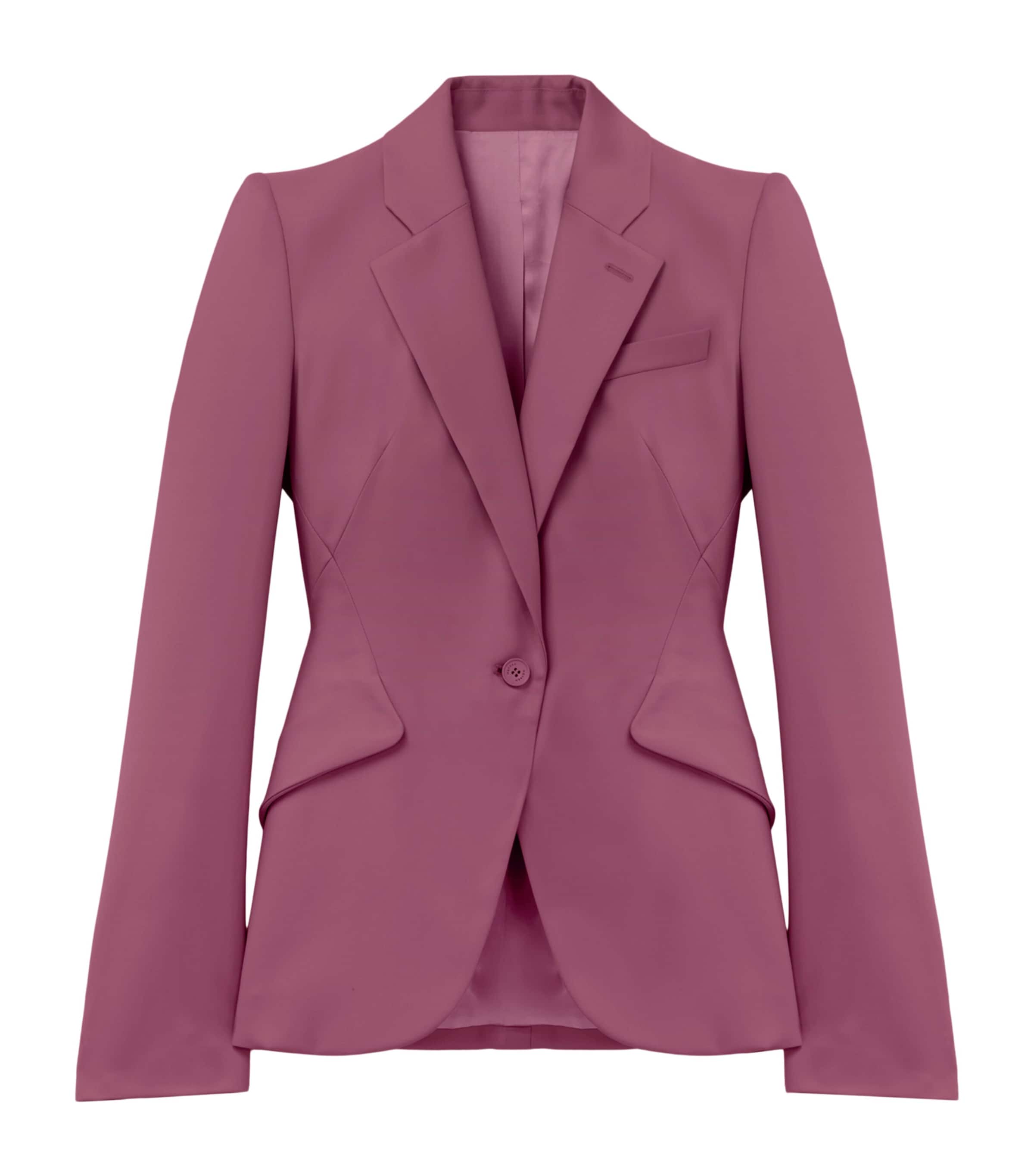 McQueen Womens Wool Single-Breasted Jacket