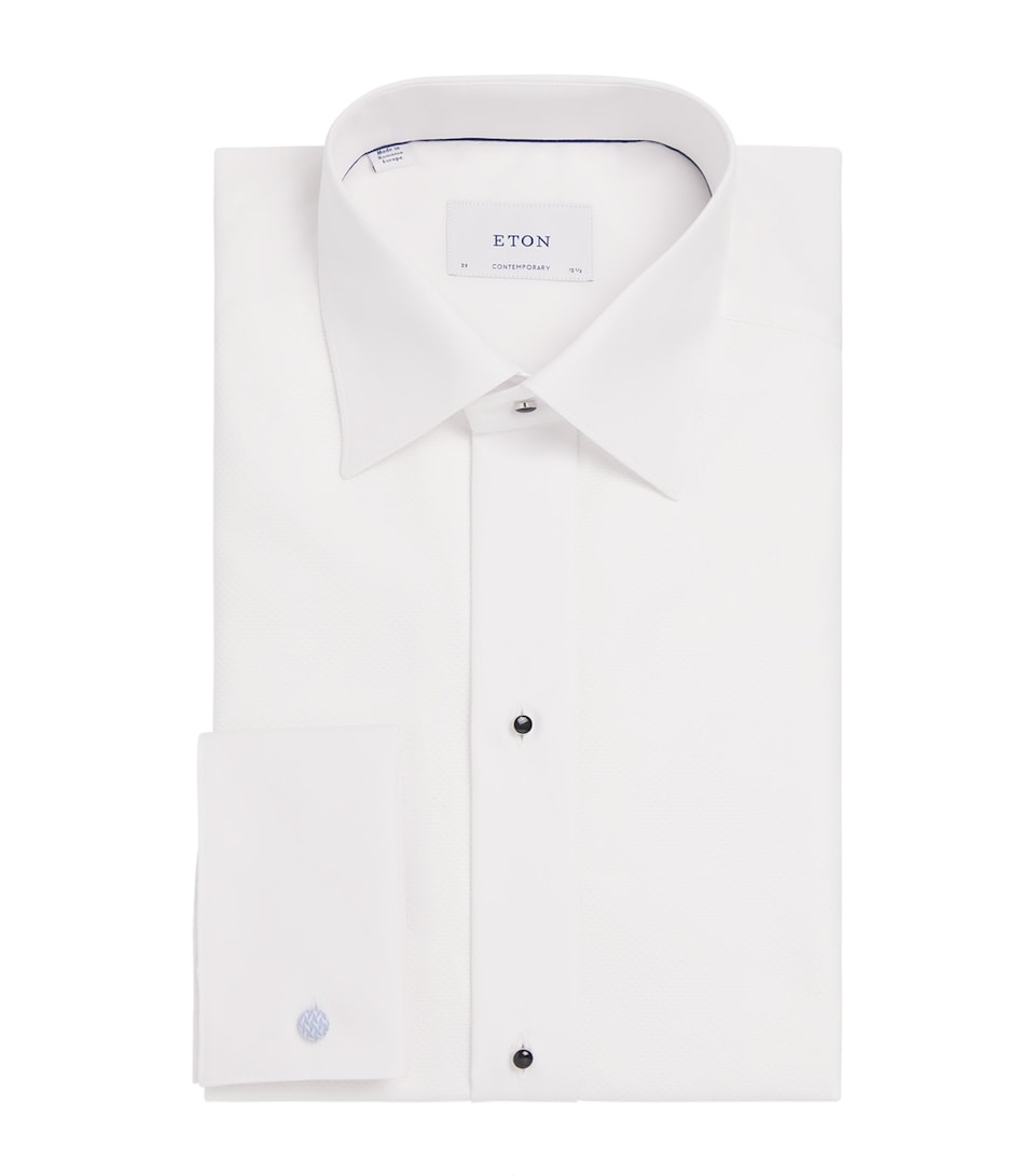 Cotton Pique-Front Shirt