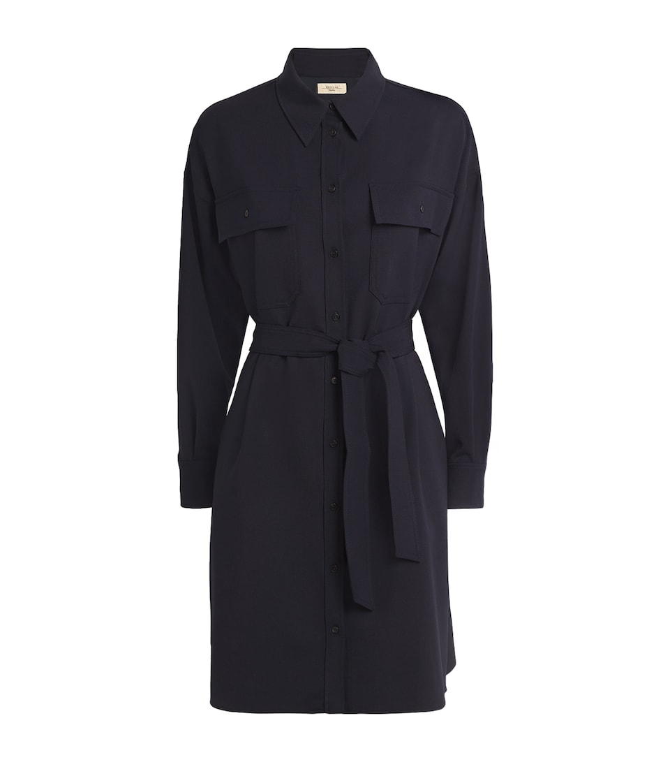 Belted Mini Shirt Dress