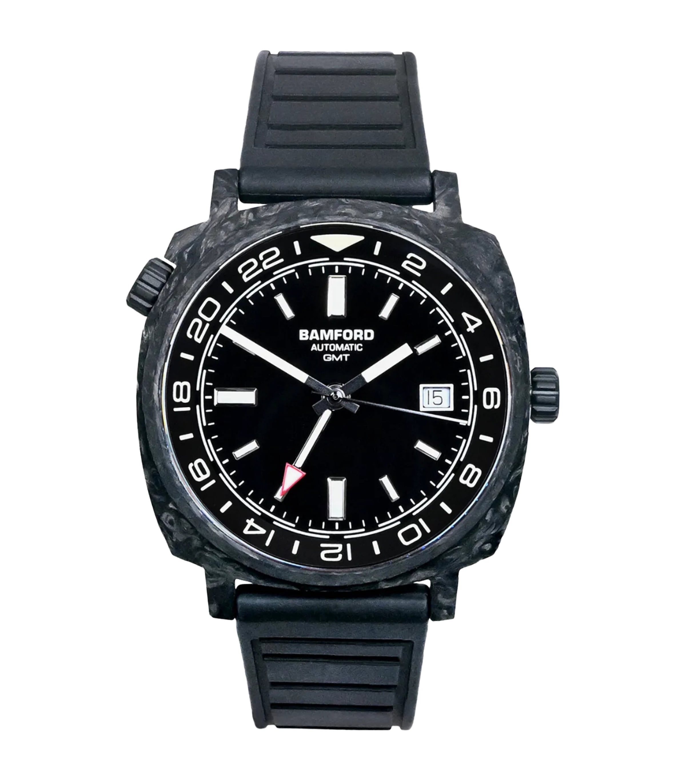 Bamford London Forged Carbon GMT Watch 40mm Black