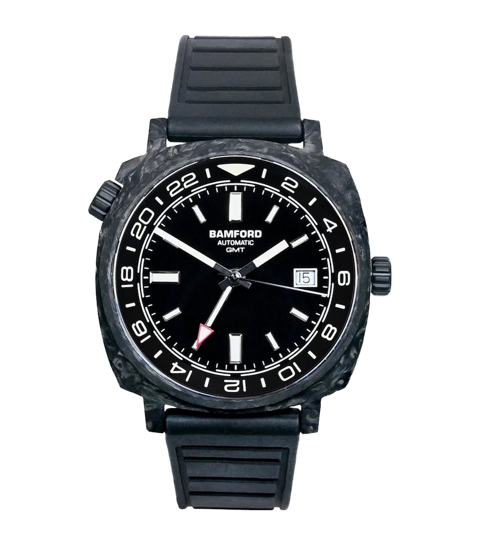 Bamford London Forged Carbon GMT Watch 40mm Black