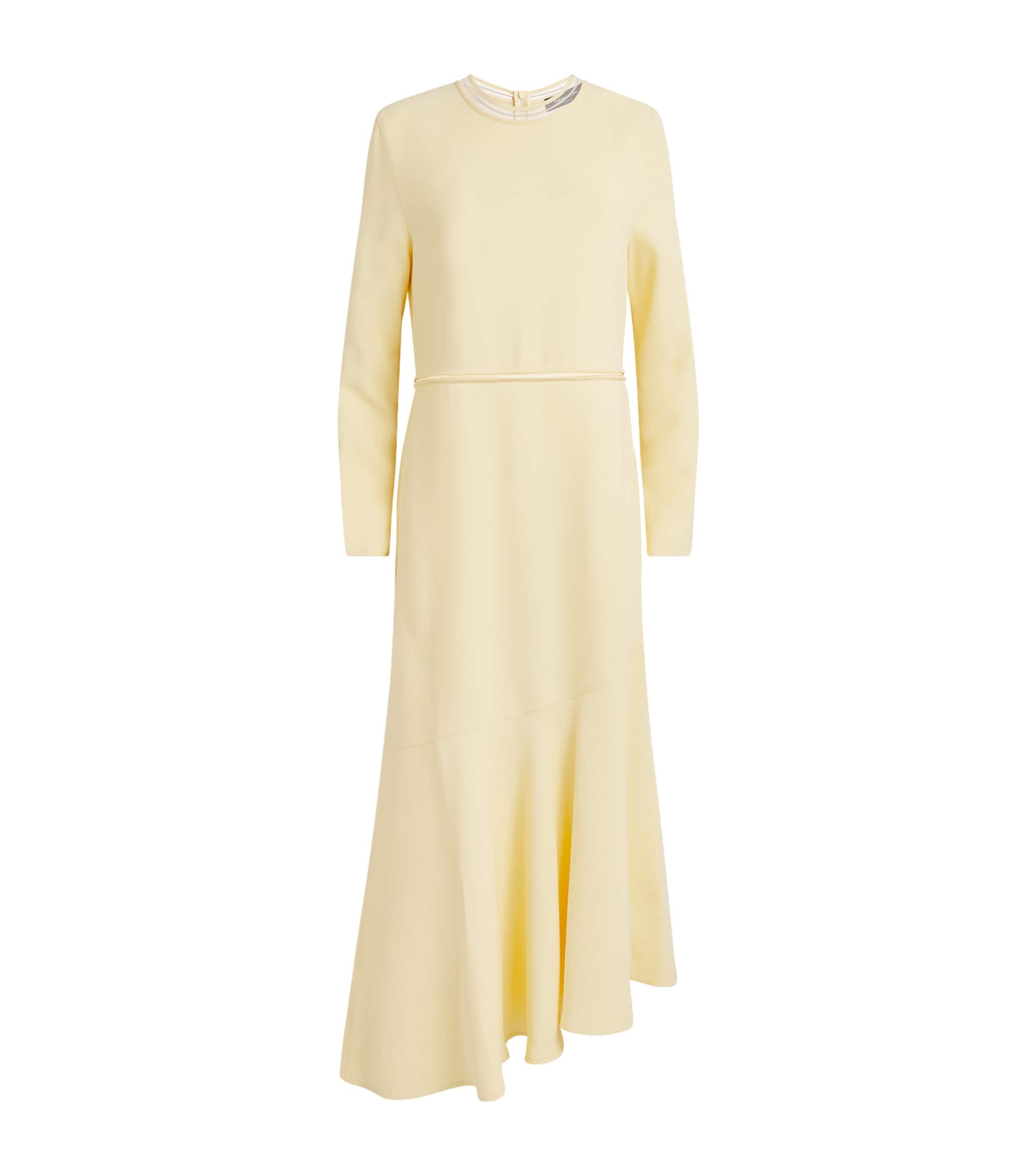 Fabiana Filippi Womens Asymmetric Cady Midi Dress Giallo