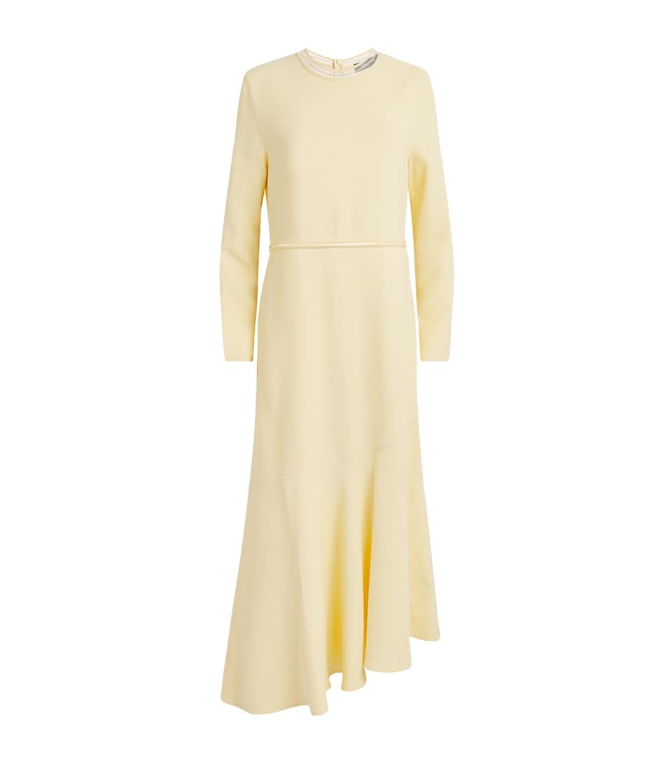 Fabiana Filippi Womens Asymmetric Cady Midi Dress Giallo