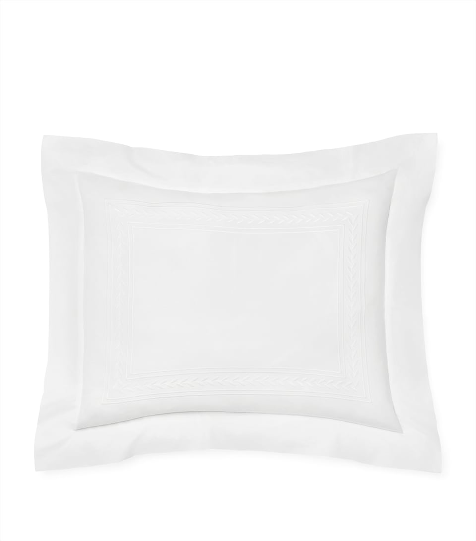 Pratesi Impero Oxford Sham Pillowcase (50cm x 75cm) White/white