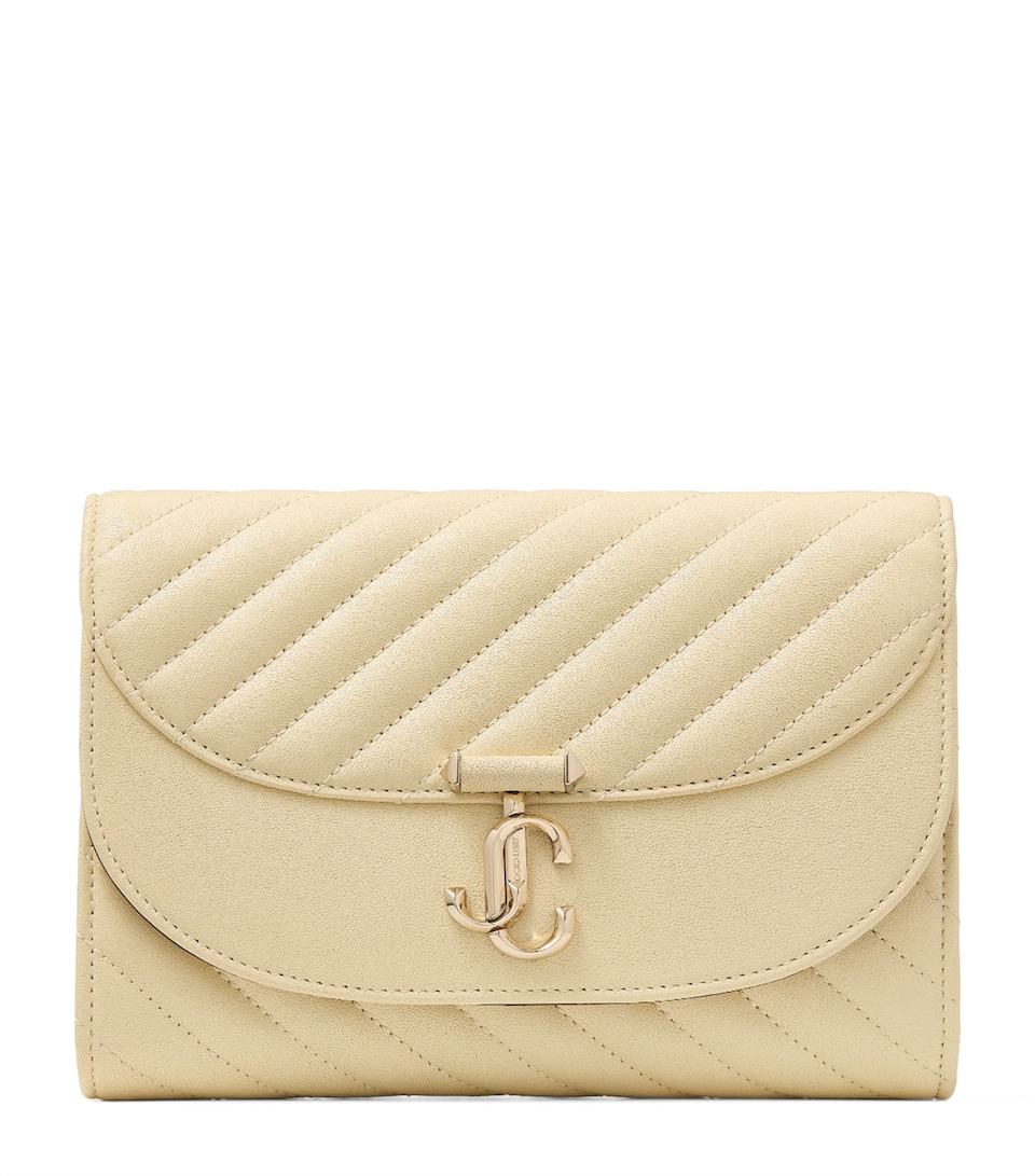 Leather Curve Clutch Bag