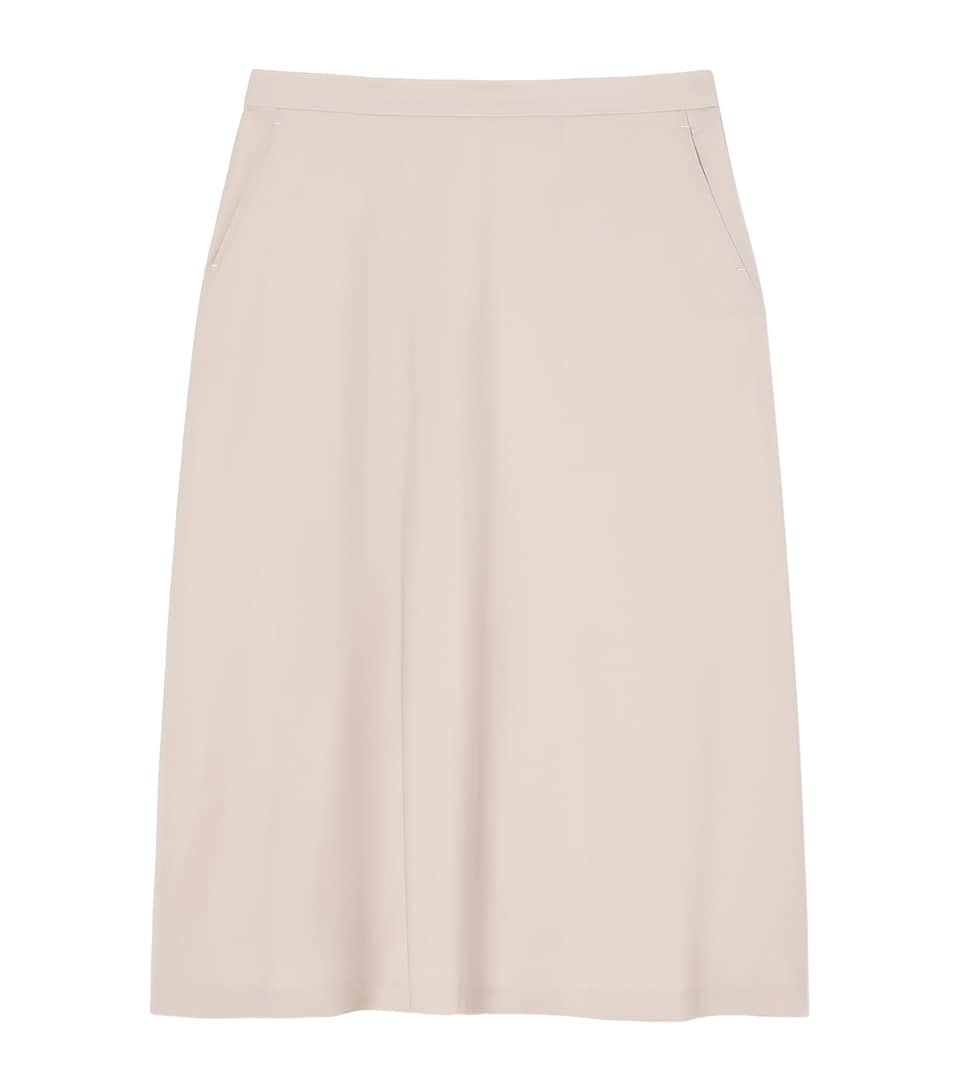 Virgin Wool Pinza Midi Skirt