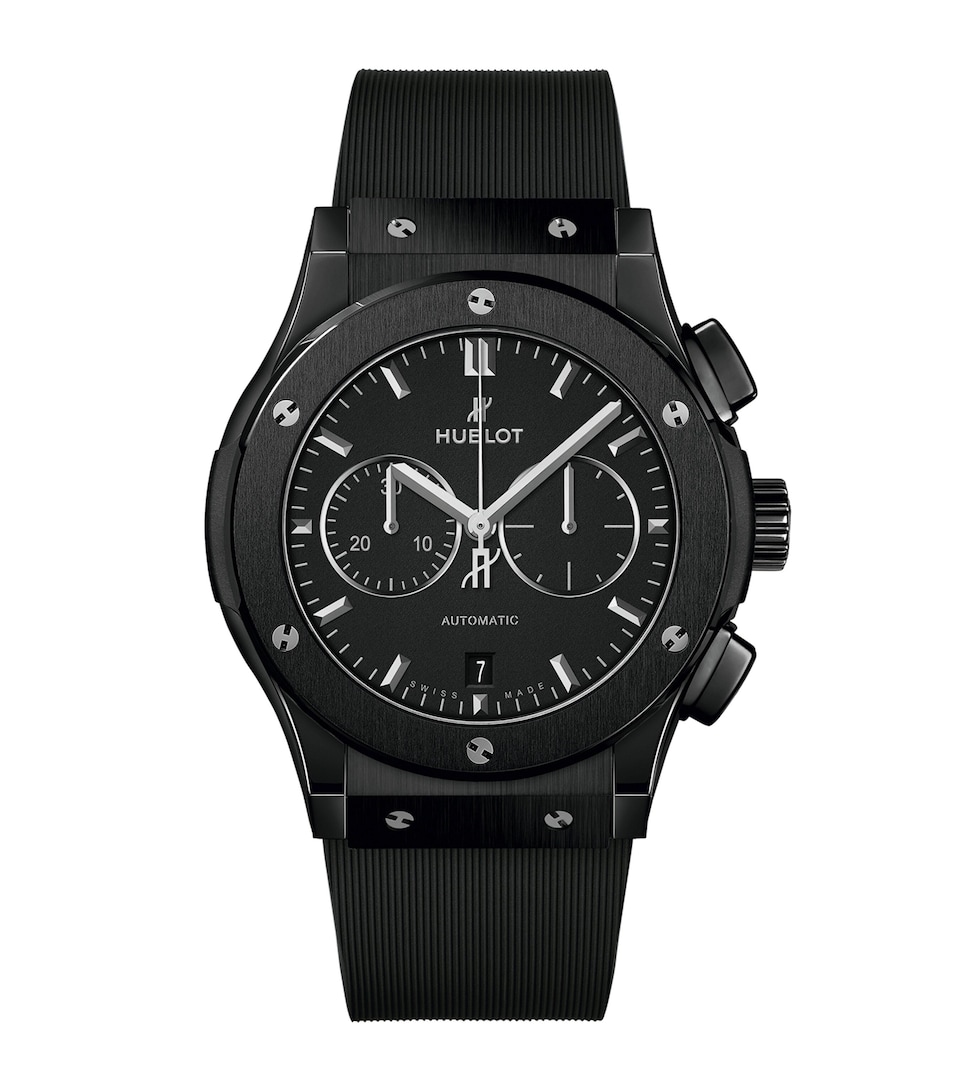 Hublot Ceramic Classic Fusion Chronograph Black Magic Watch 42mm Black