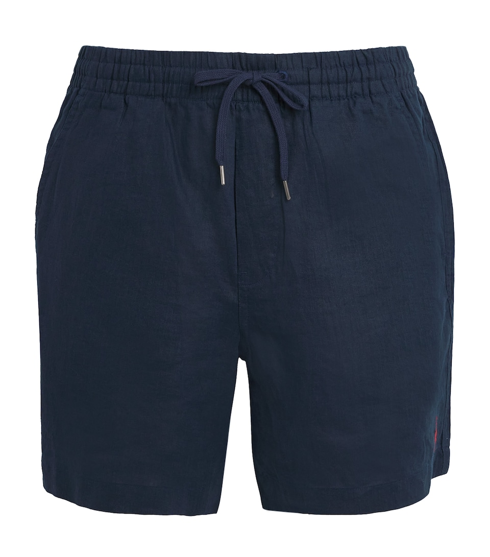 Linen Drawstring Polo Pony Prepster Shorts