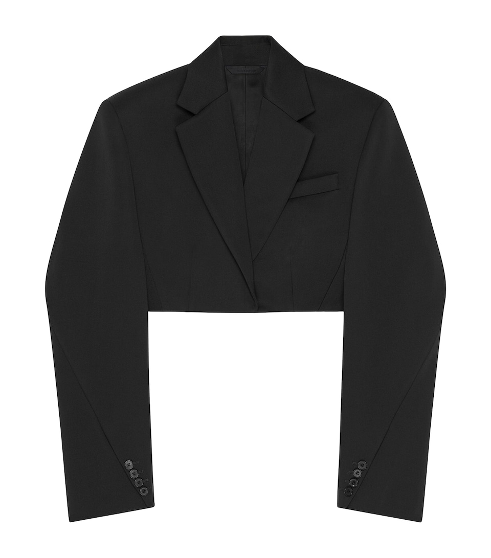 Wool Cropped Cocoon Jacket