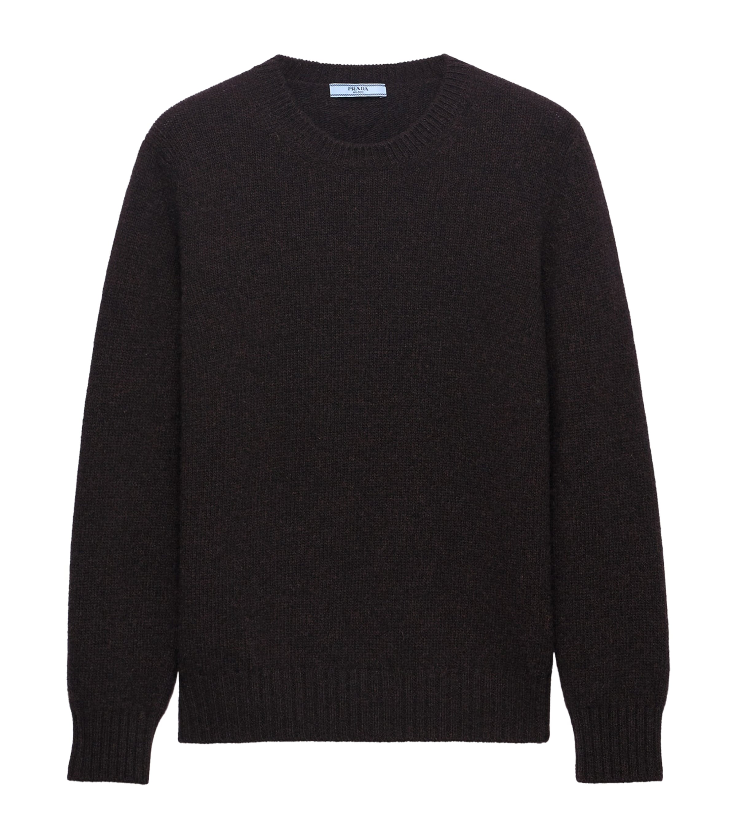 Prada Womens Virgin Wool-Cashmere Sweatshirt Brown