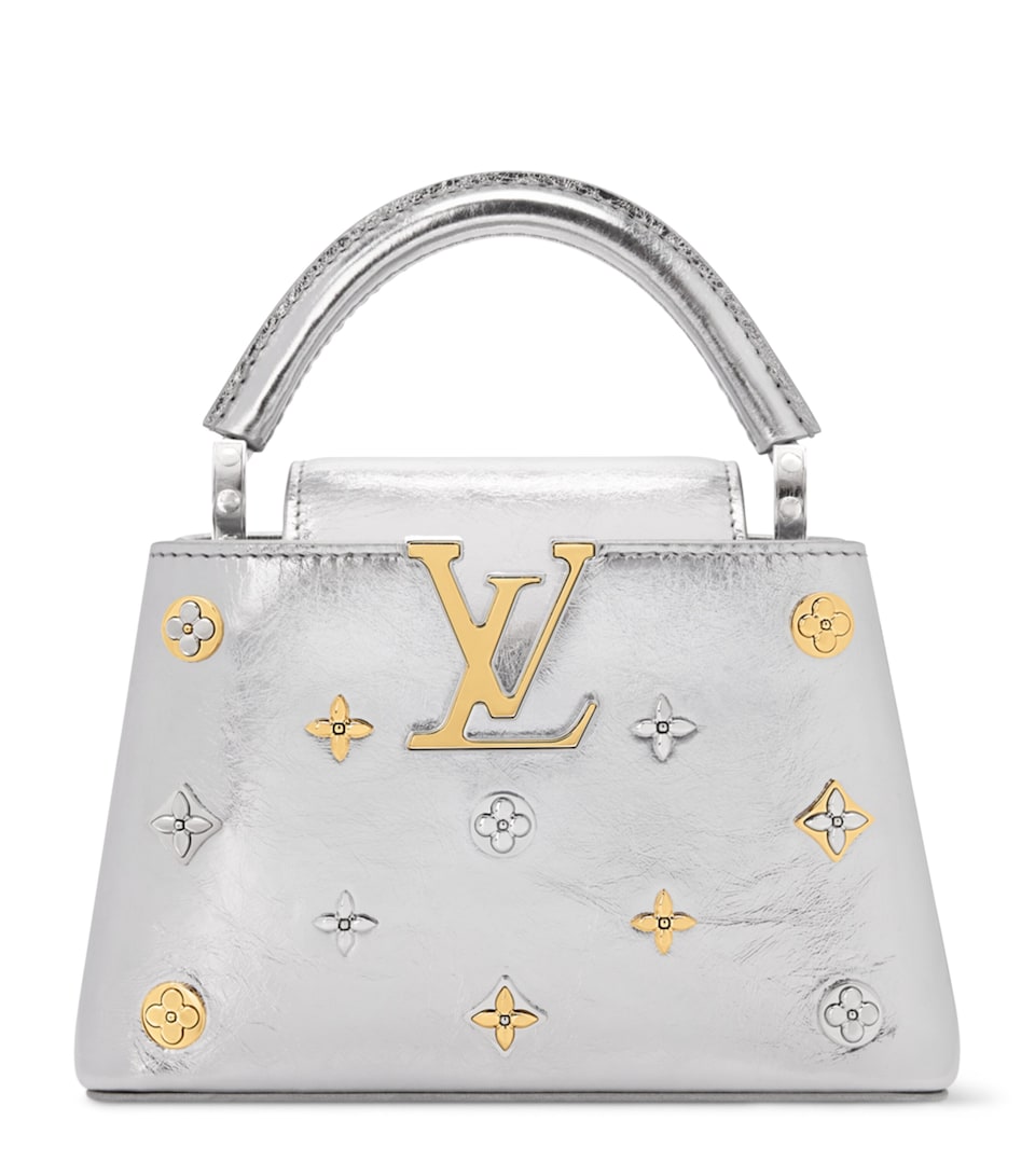 Mini Leather Capucines Top-Handle Bag