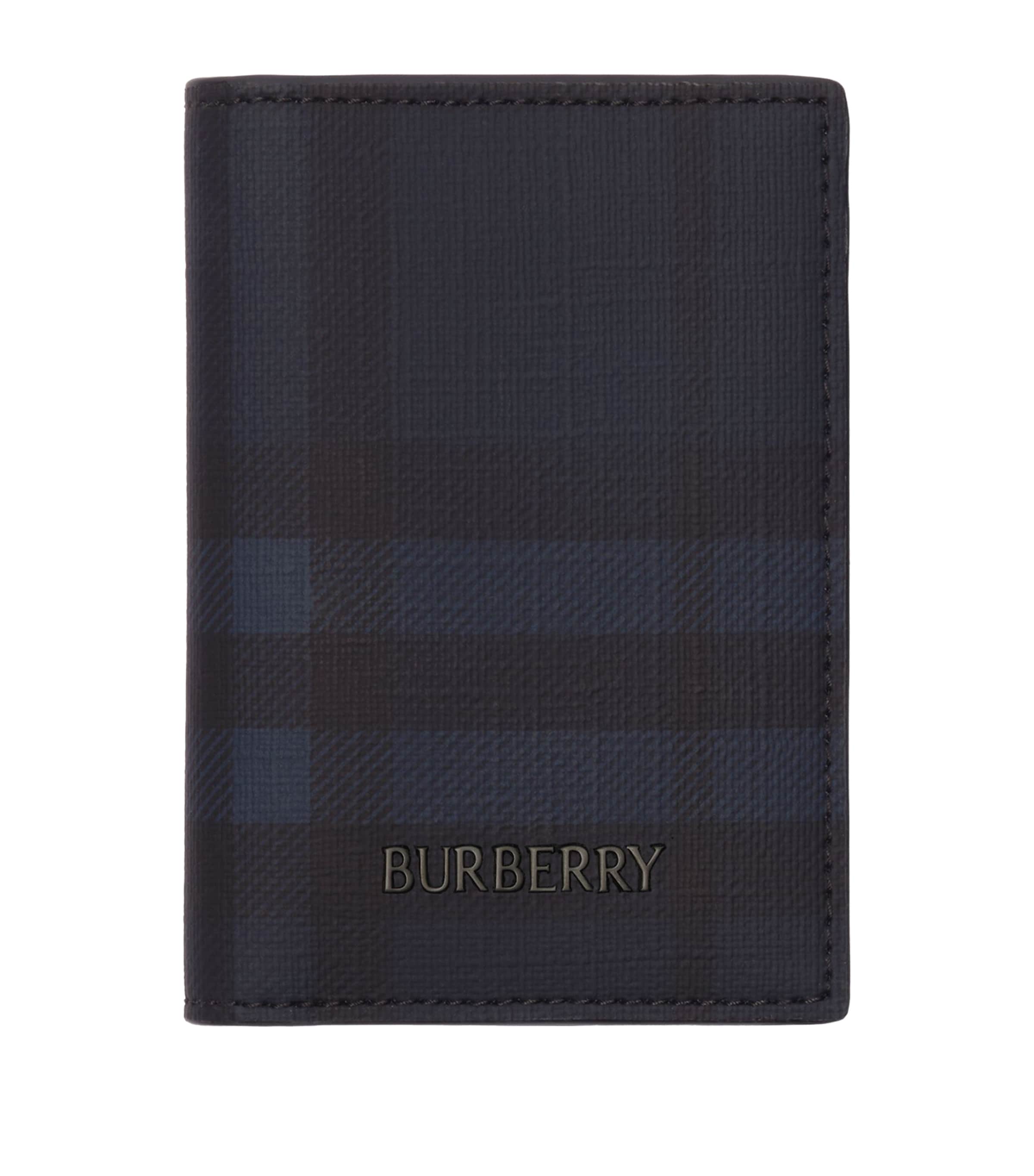 Burberry City Check Folding Card Holder Navy