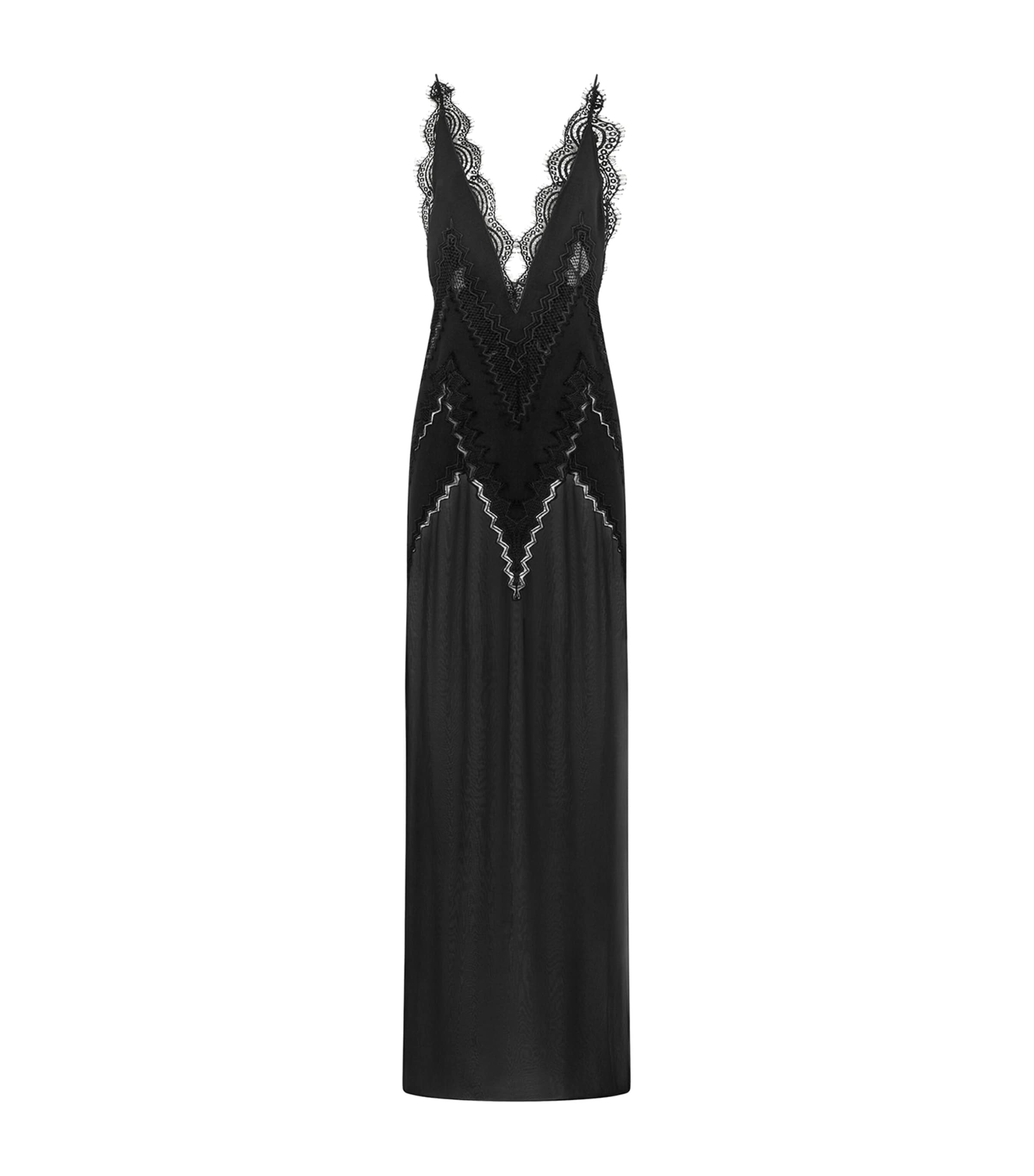 TOM FORD Womens Satin Lace-Detail Maxi Dress Naa