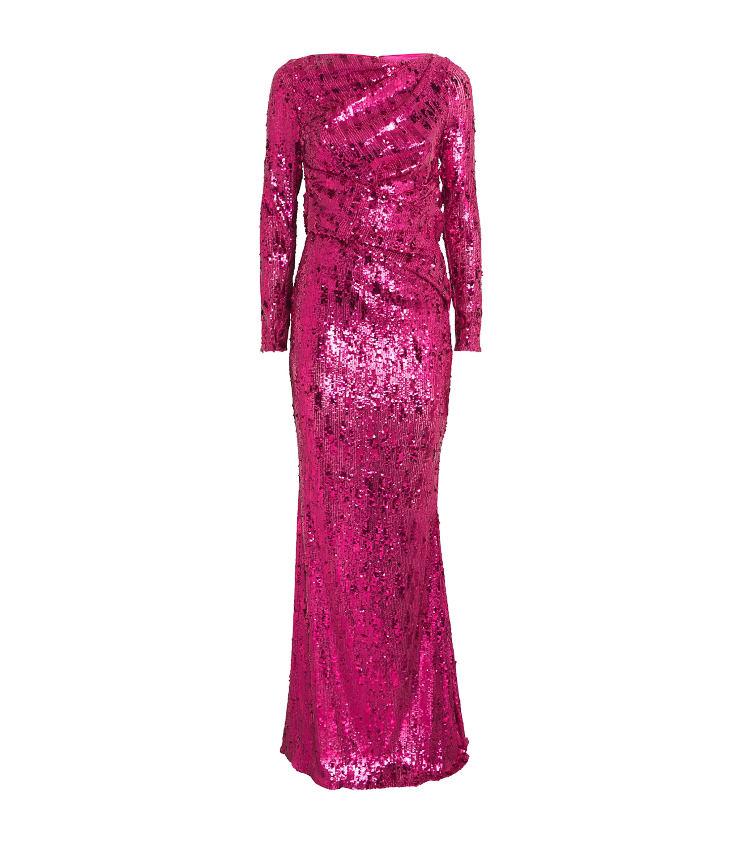Draped Sequinned Gown