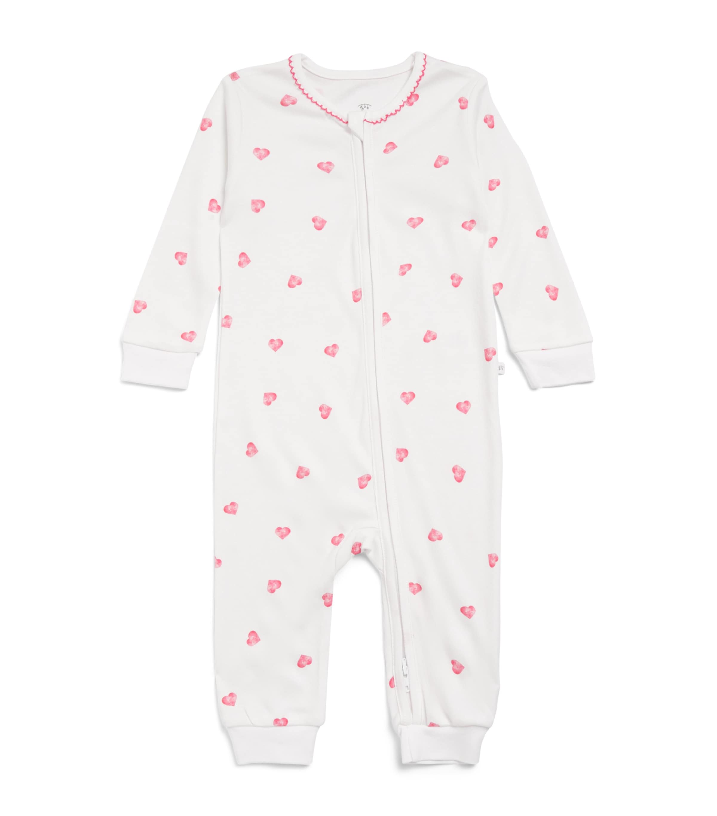 Rosa & Blue Cotton Heart All-In-One (9-12 Months) White