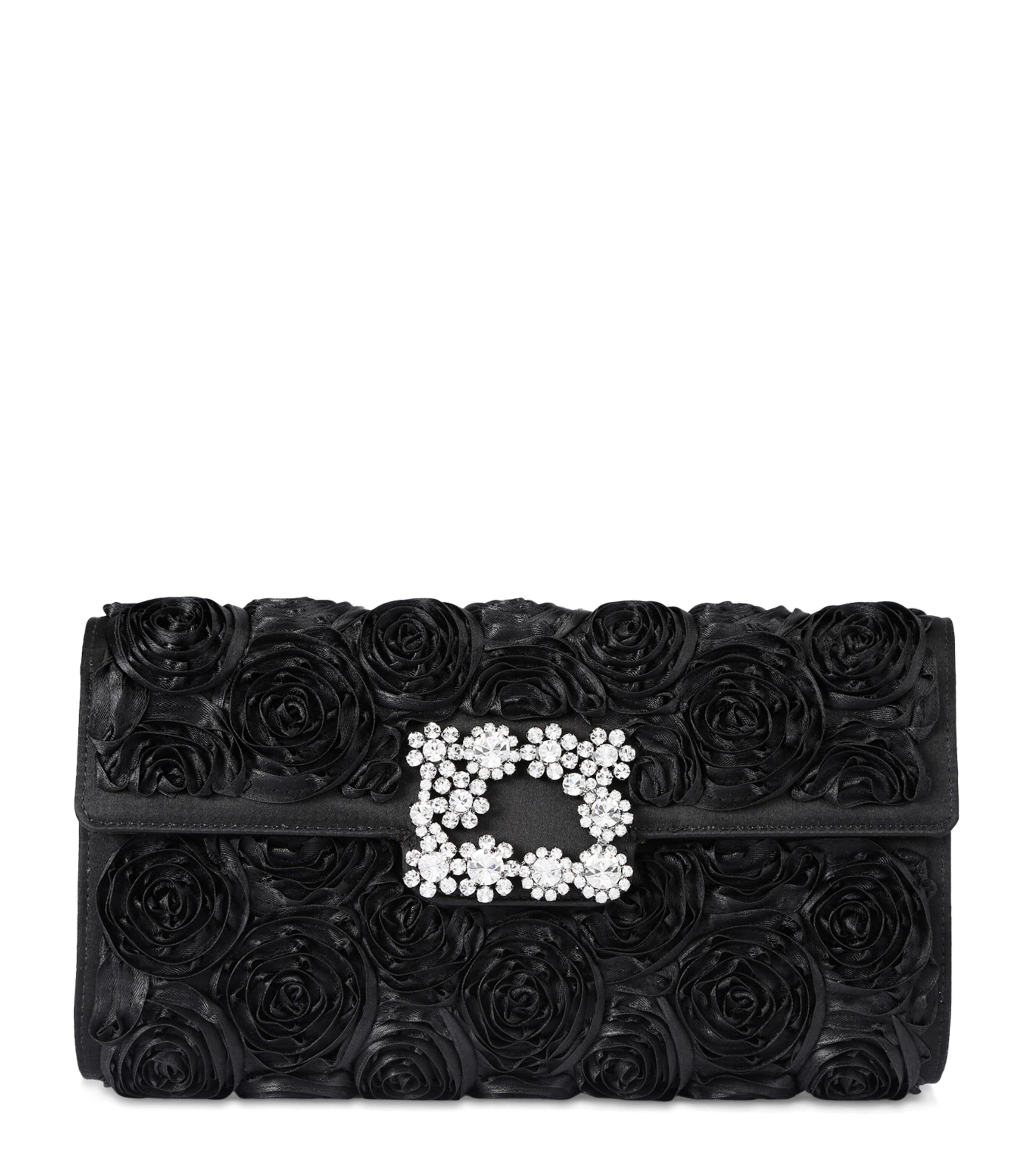 Satin Efflorescence Clutch Bag