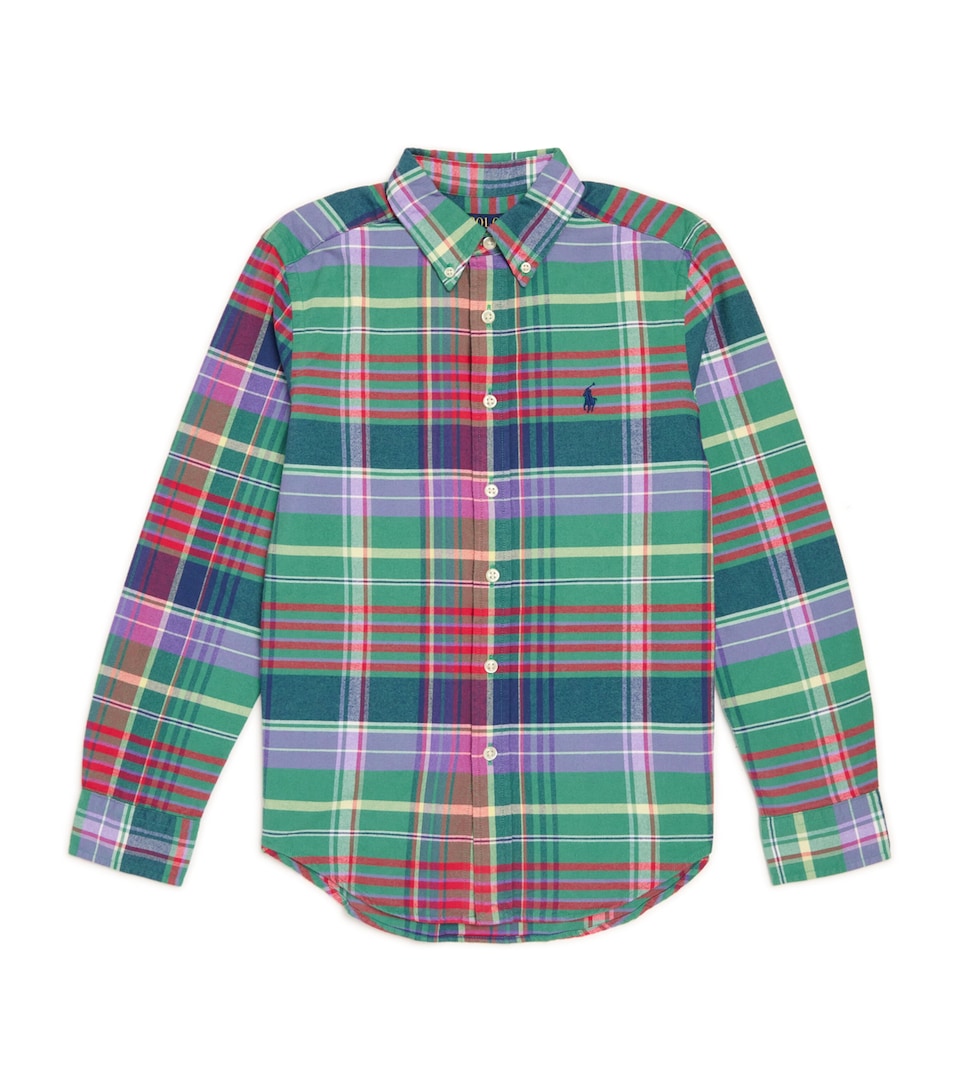 Cotton Check Polo Pony Shirt (6-14 Years)