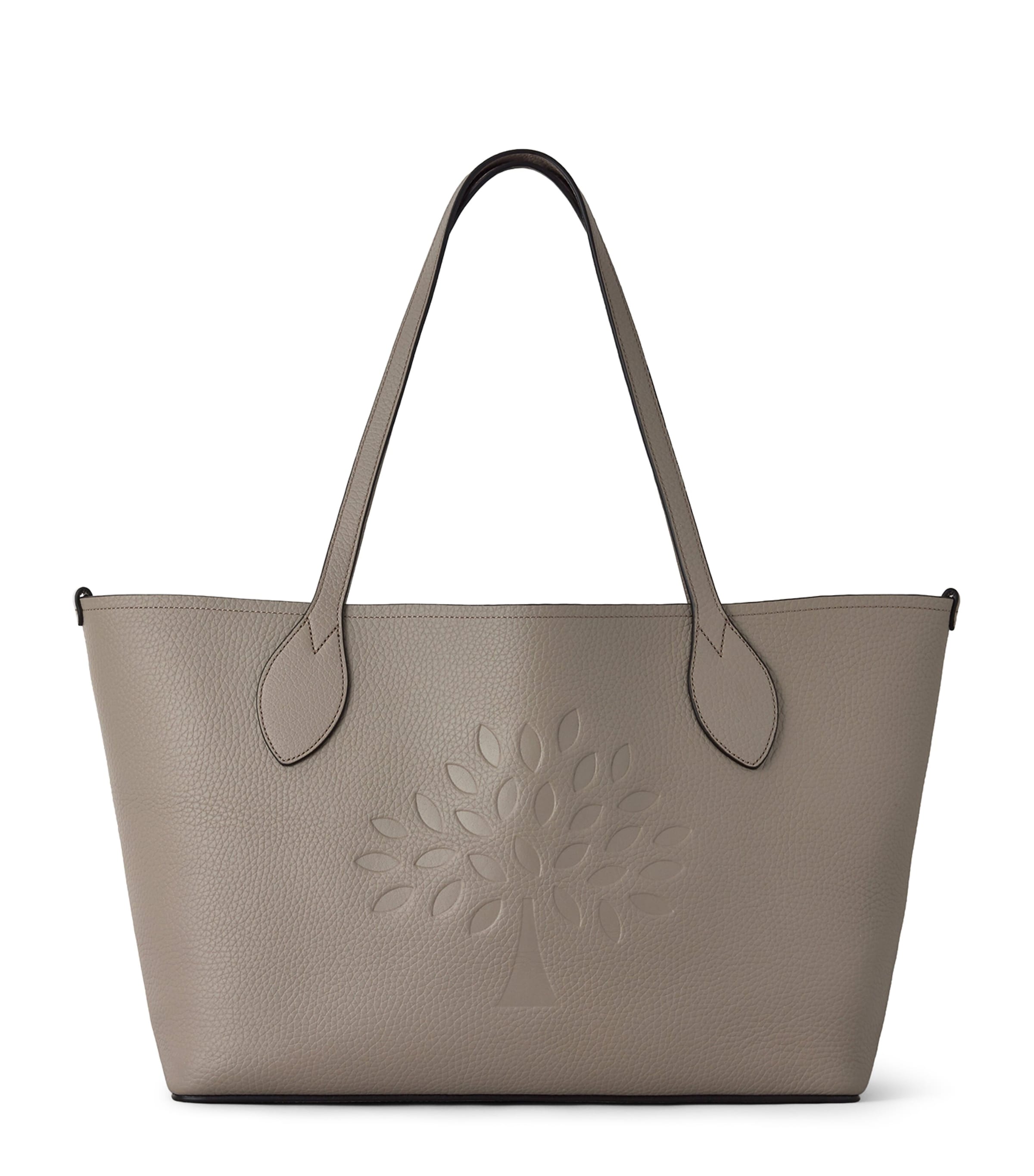 Mulberry Leather Tree Tote Bag Cashmere Taupe