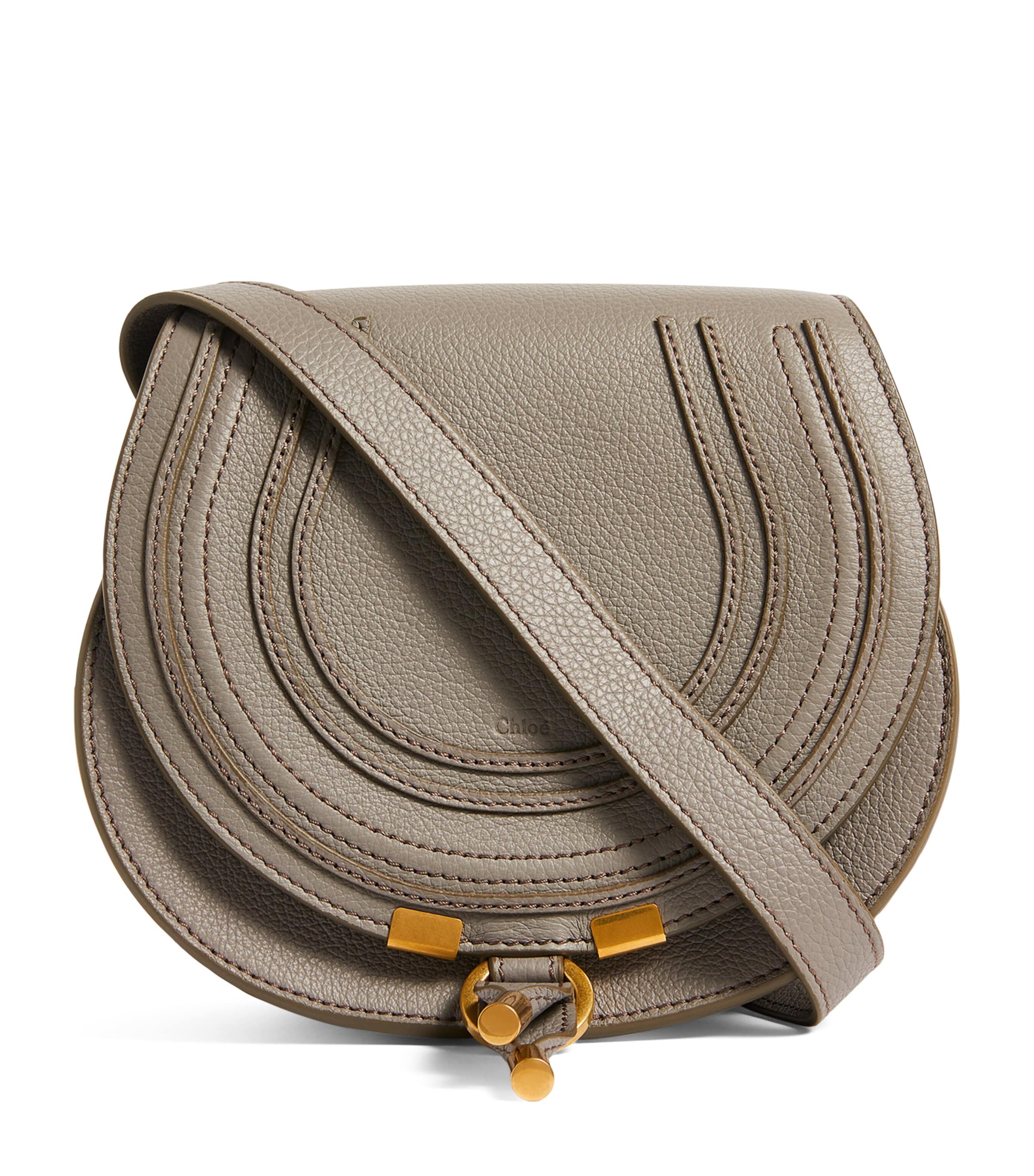 Small Leather Marcie Saddle Bag