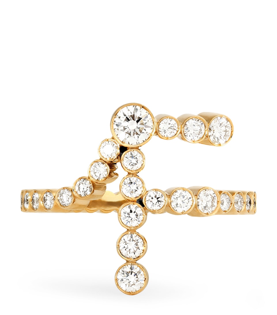 Yellow Gold and Diamond Ensemble ‘F’ Ring