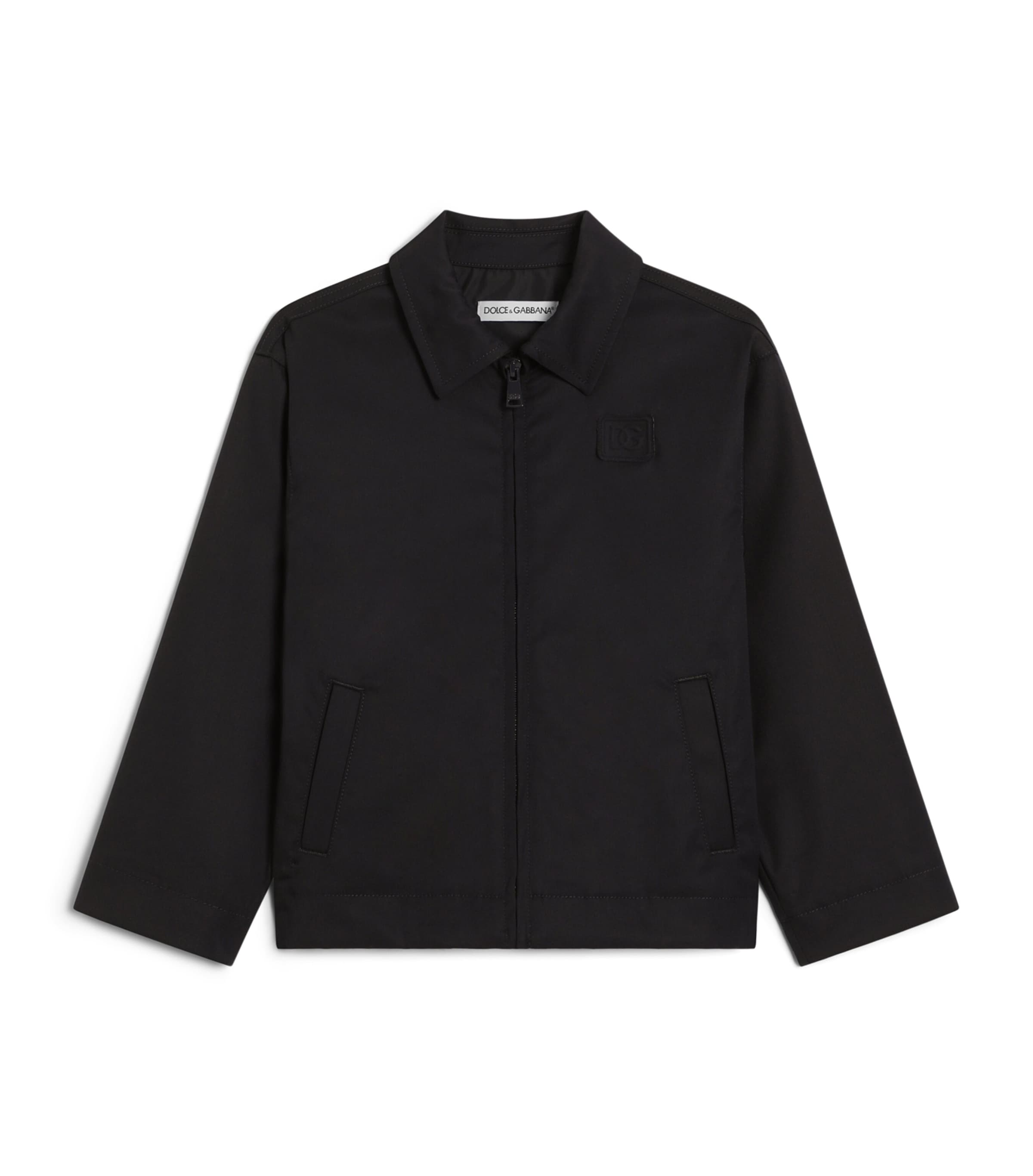 Dolce&Gabbana Kids Twill Logo Jacket (3-30 Months) Very Dark Bl